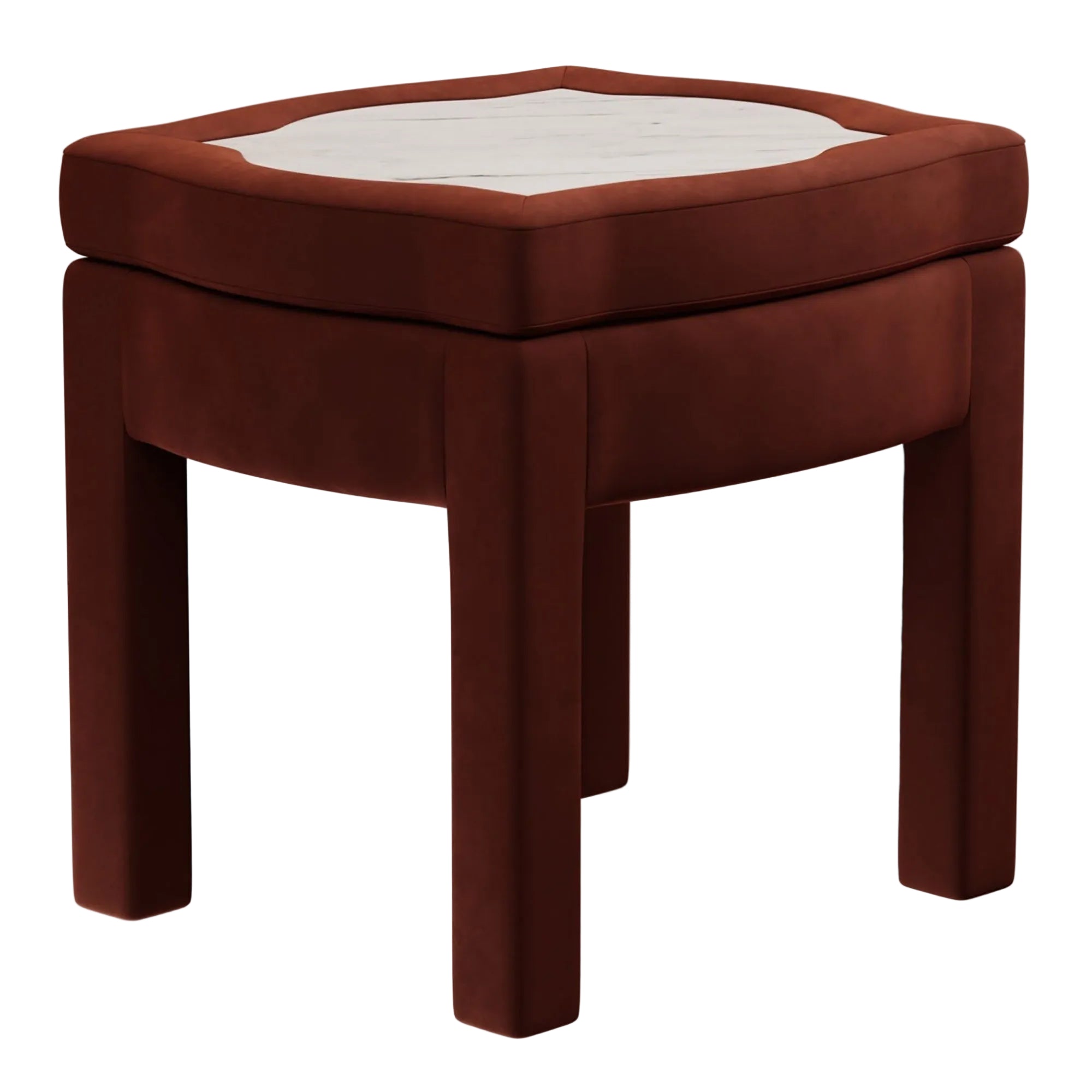 Piero Footstool, Cinnamon Velvet