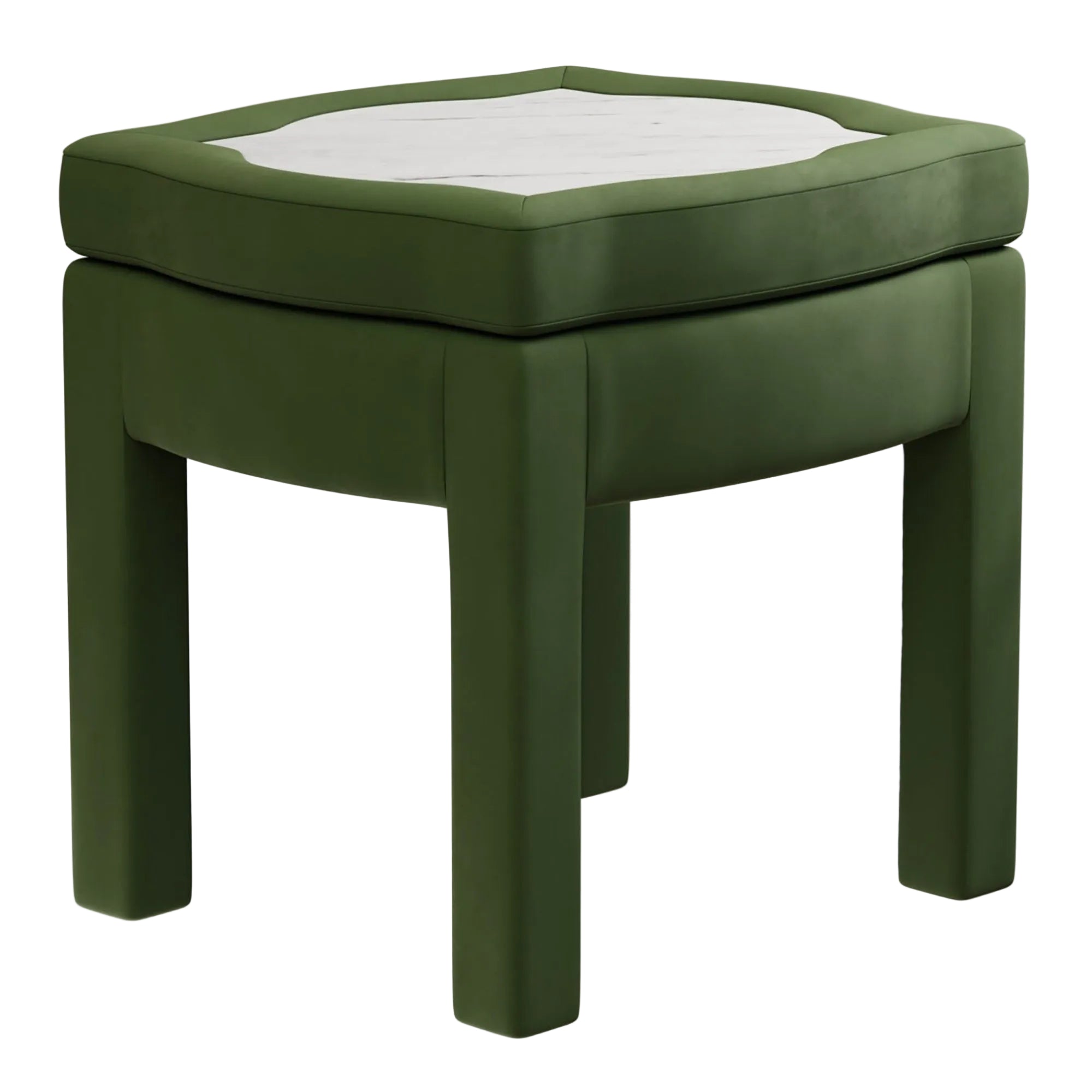 Piero Footstool, Zucchini Velvet
