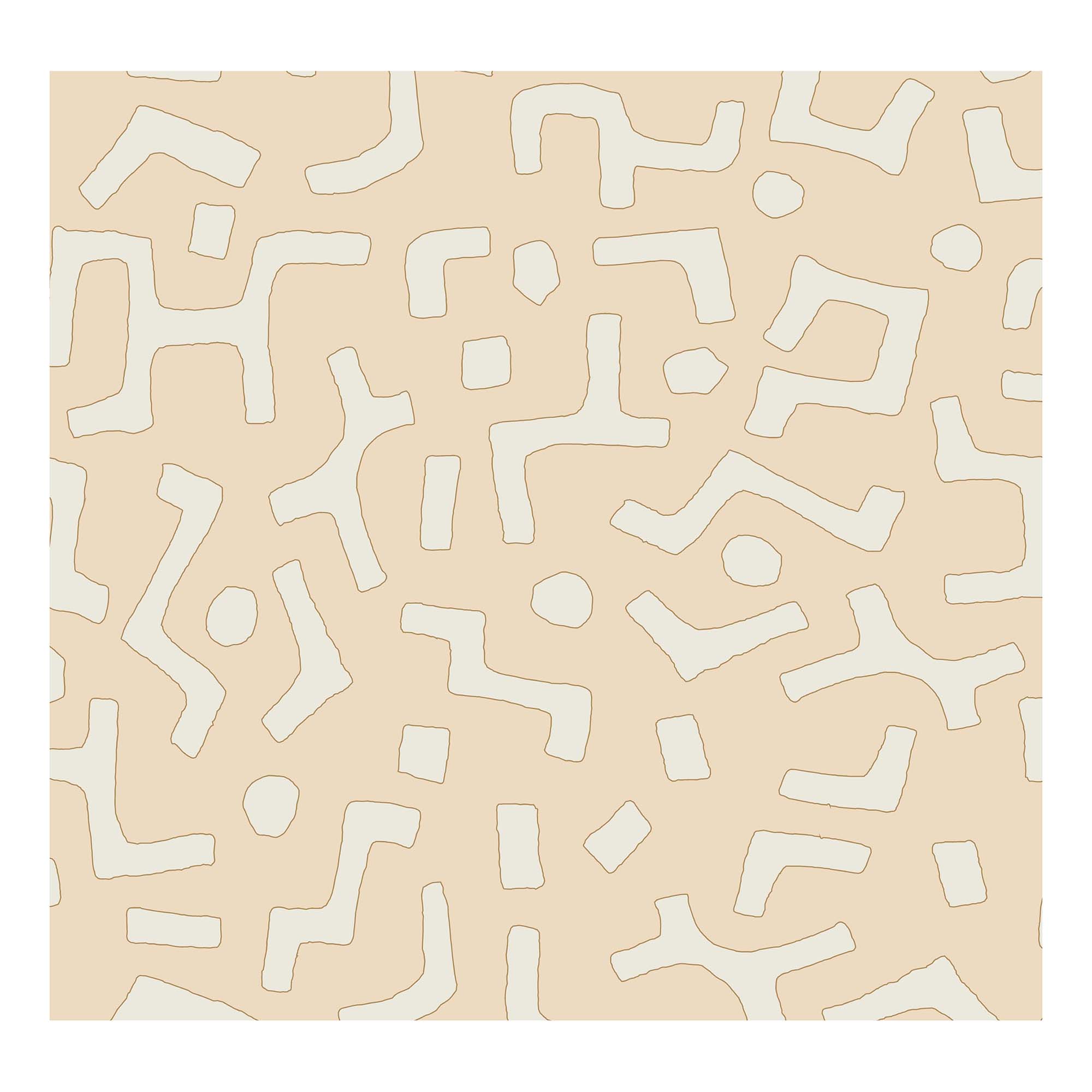 Raphia Wallpaper, Powder, Sample