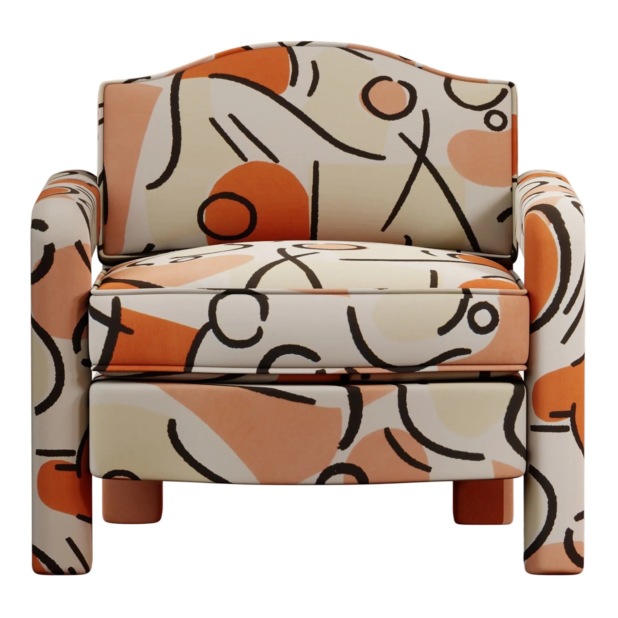 Elio Armchair | Orpha Tangerine