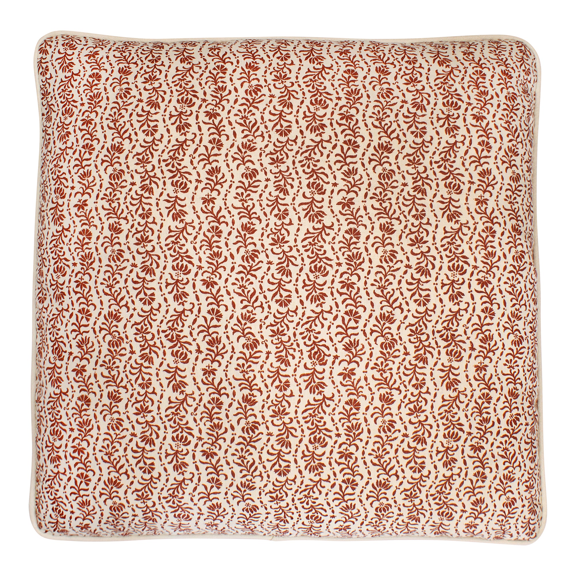 Posy Rust Large Piped Cushion