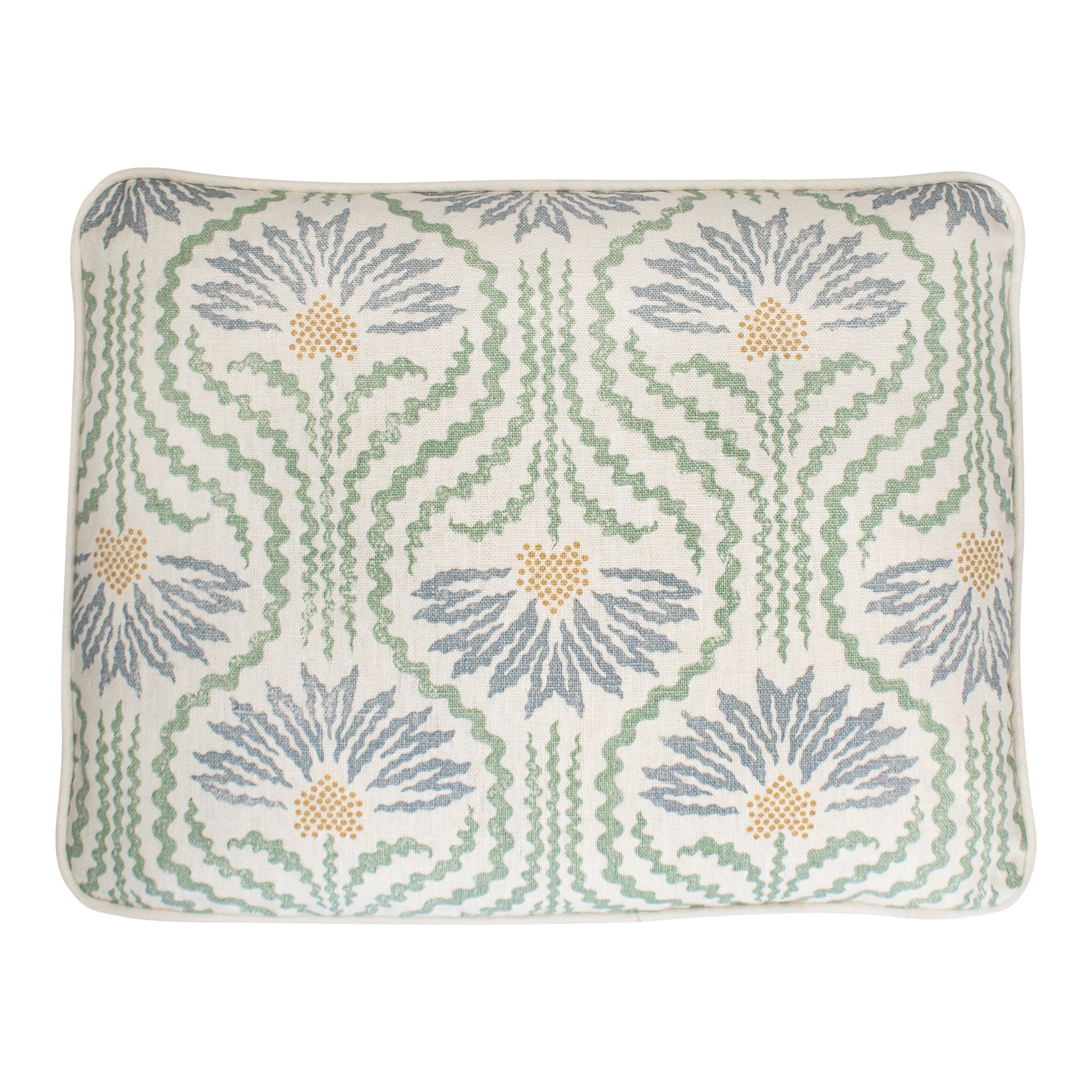 Palmette Beryl Small Piped Cushion