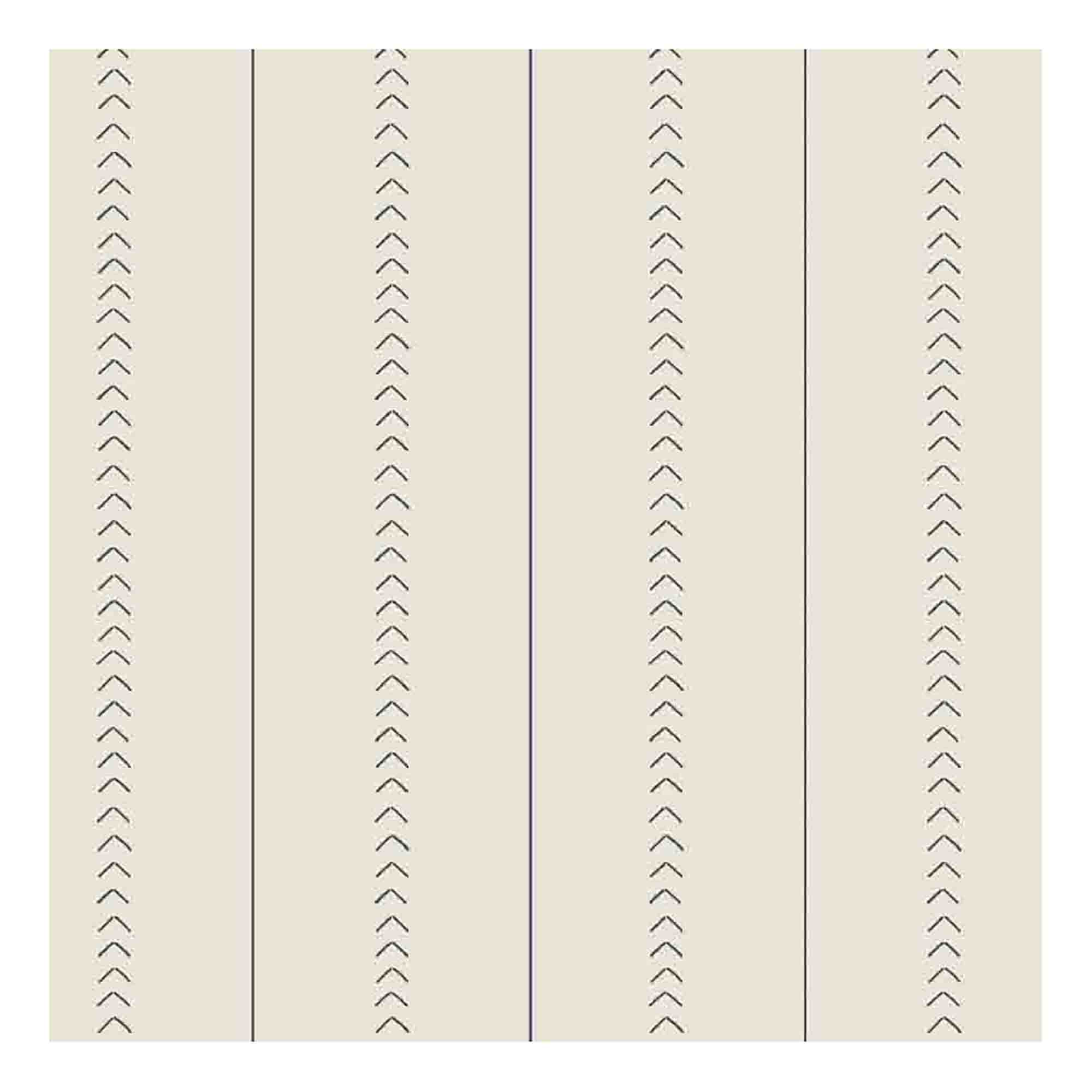 Sail Stitch Stripe Fabric - Charcoal