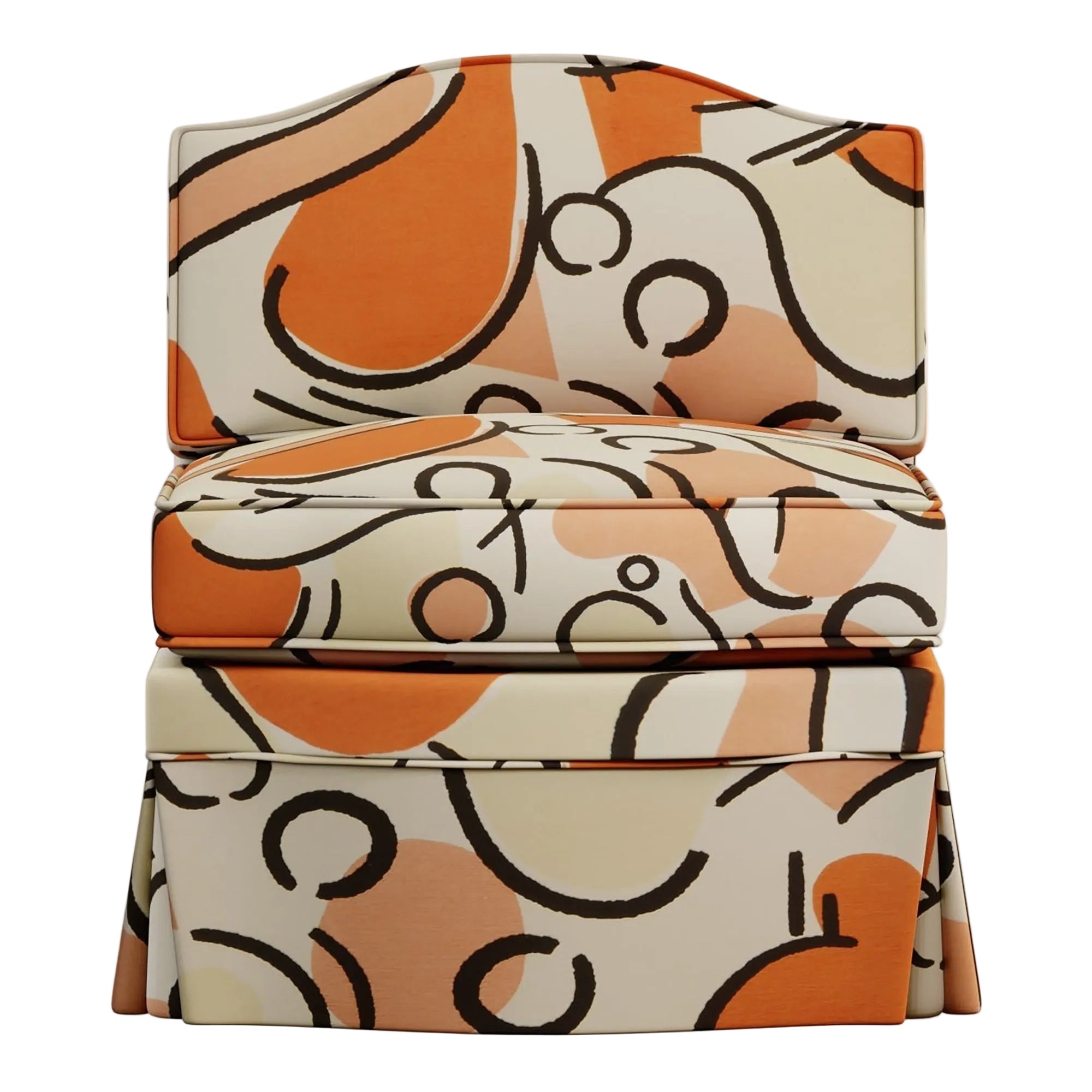 Felix Slipper Chair | Orpha Tangerine