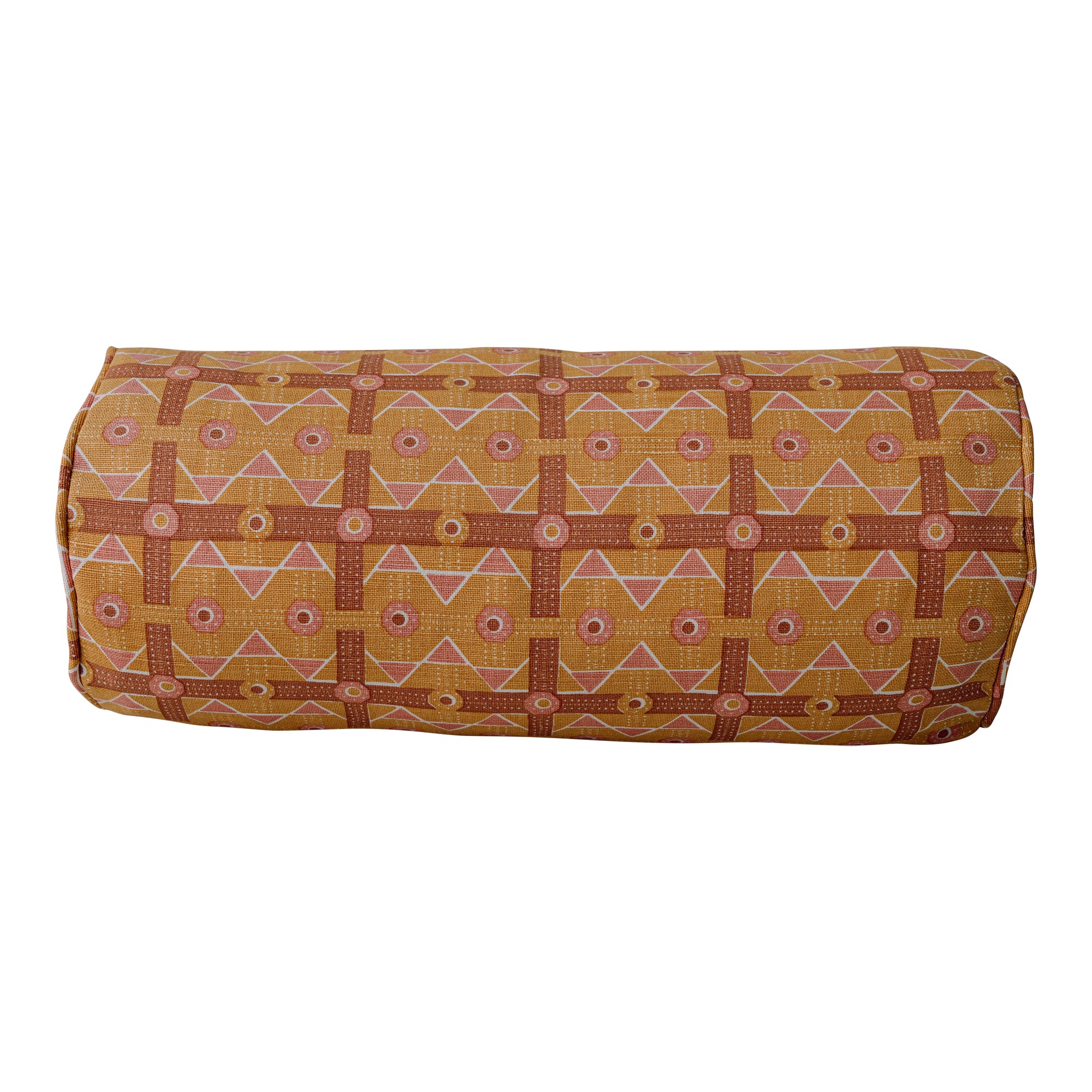 Brown Charbagh Bolster Cushion