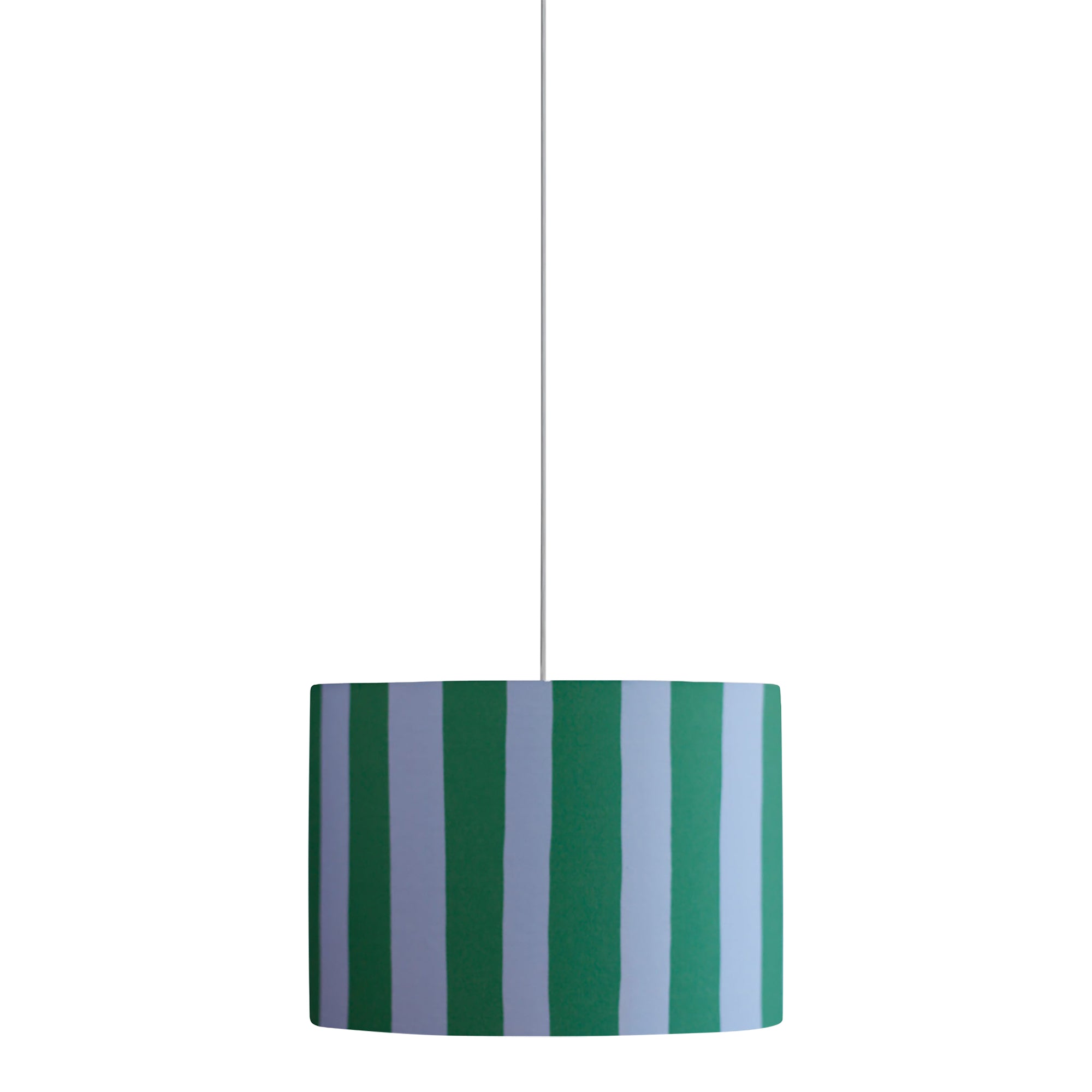 Blue & green stripe printed shade