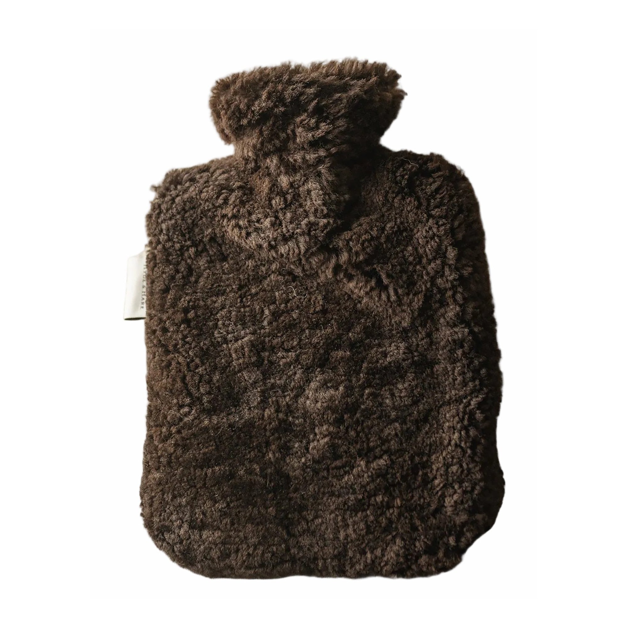 Shearling Hot Water Bottle - Espresso