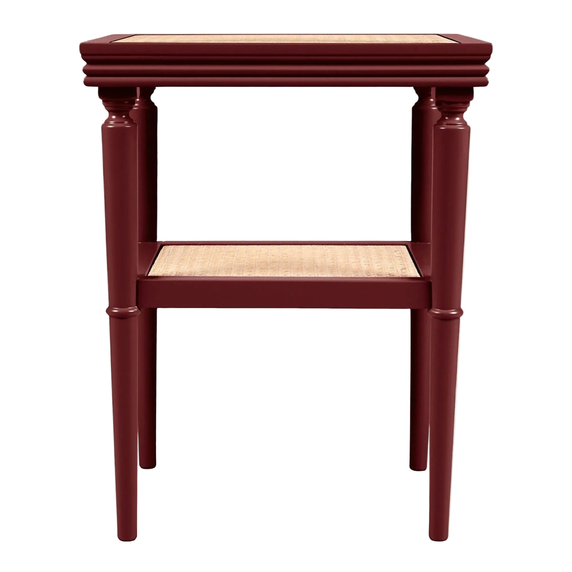 Ilaria Woven Cane Side Table | Pomegranate