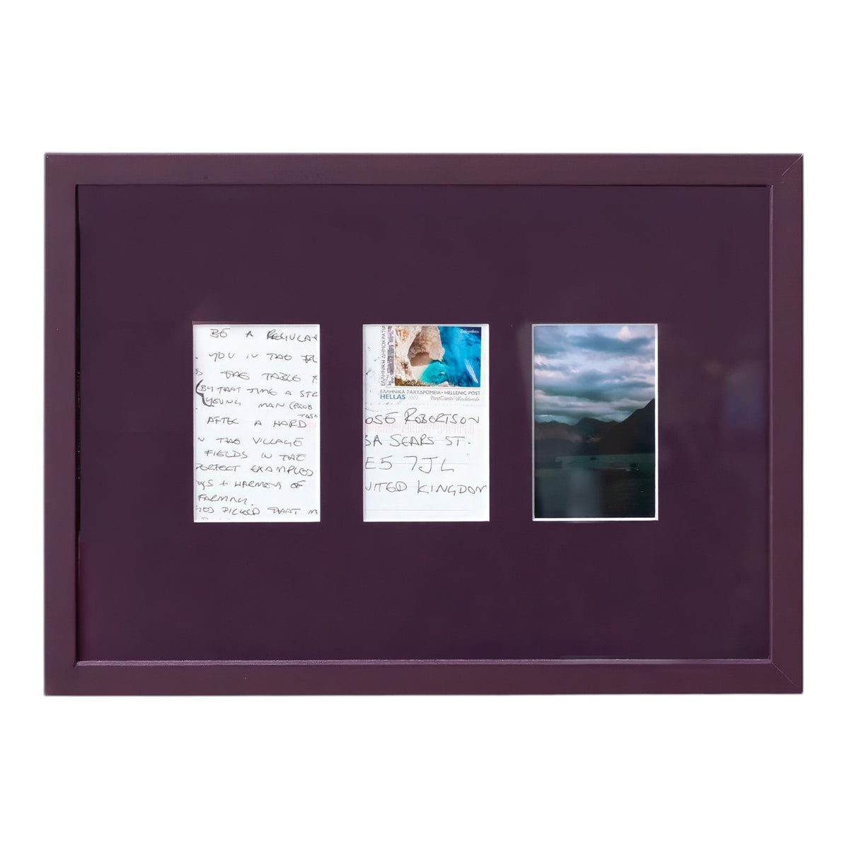 Burgundy A4 Instax Mini x 3 Picture Mount