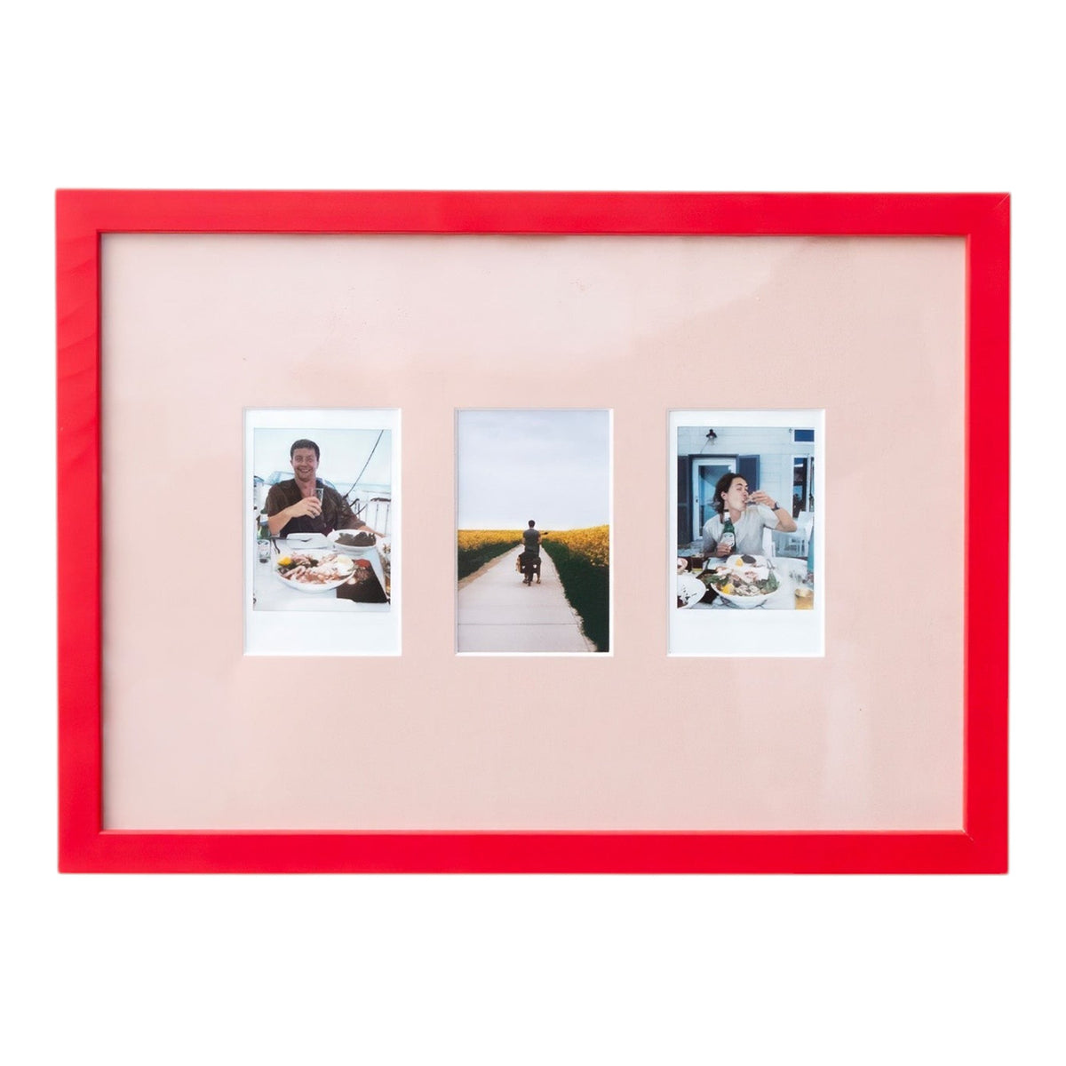Plaster Pink A4 Instax Mini x 3 Picture Mount