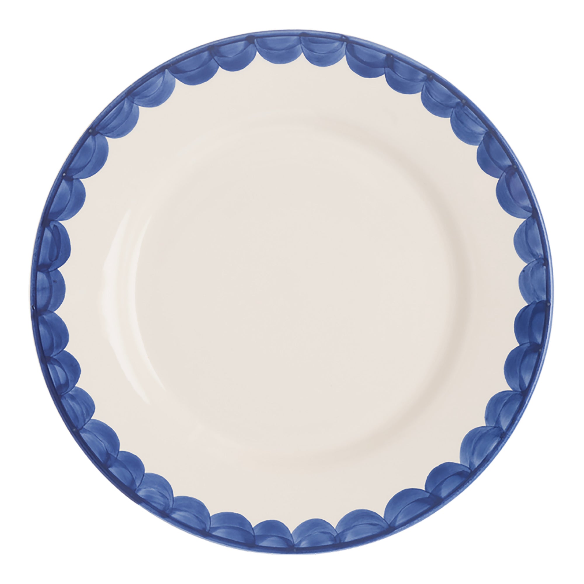 Blue Scallop Dinner Plate