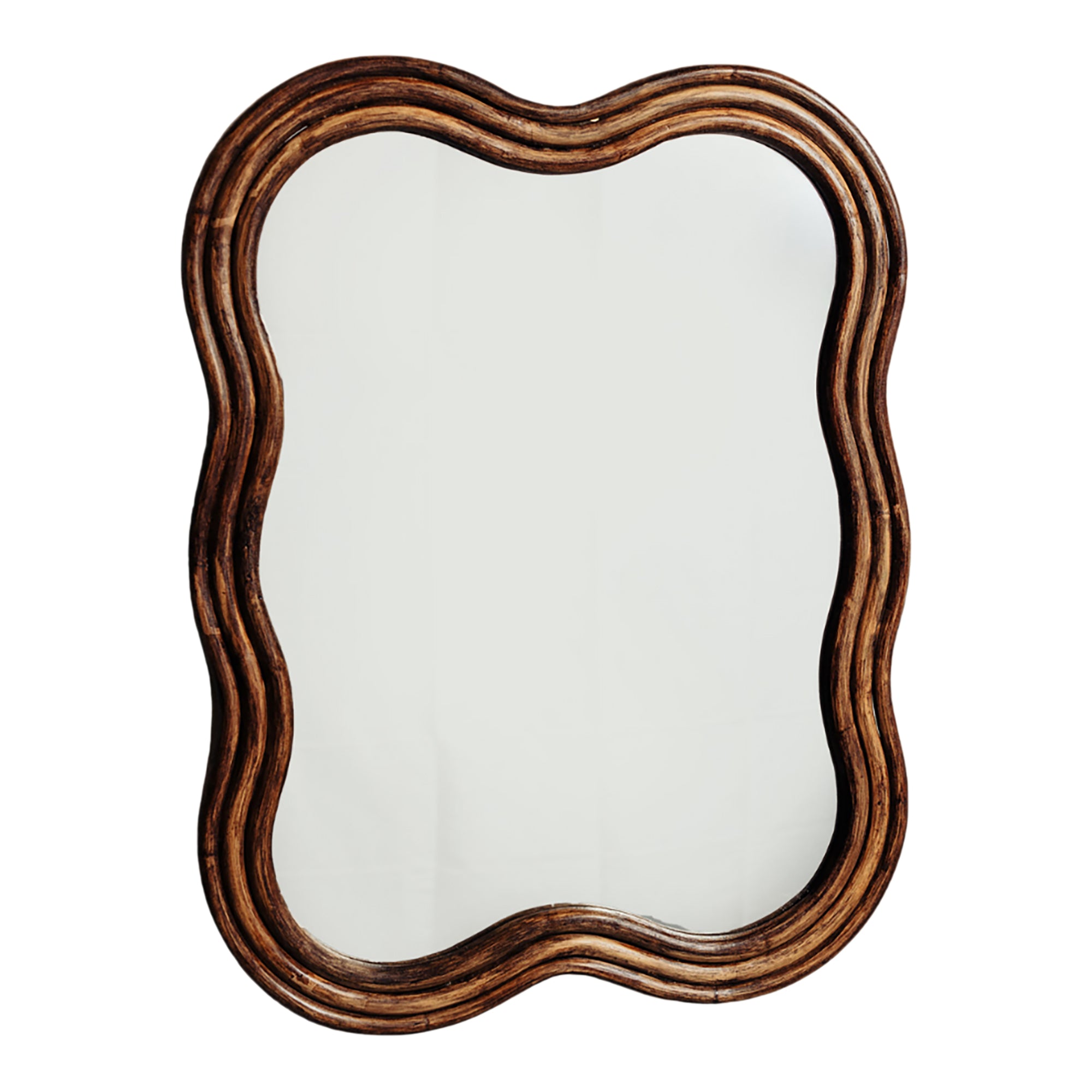 Wave Rattan Mirror (Medium)