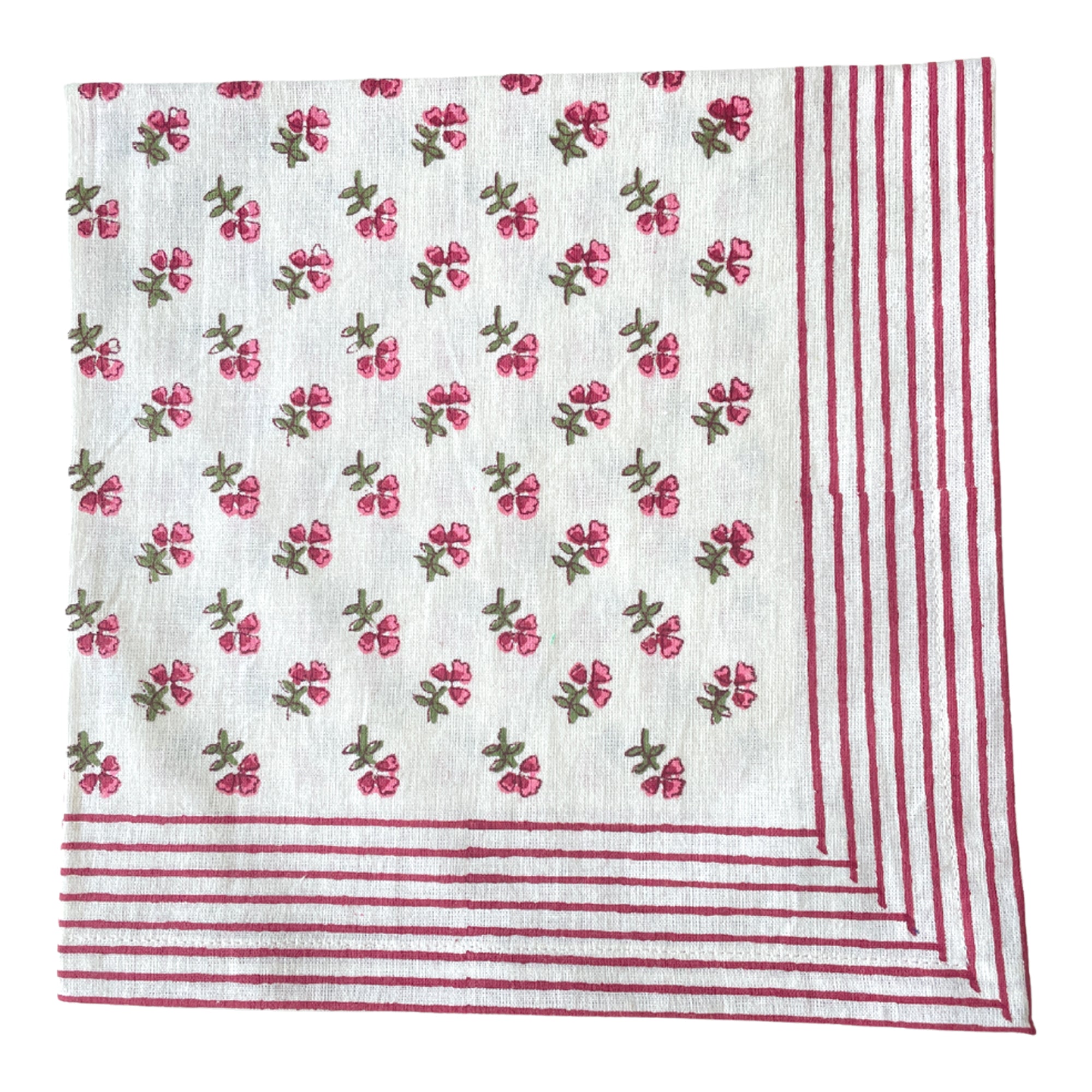 Pink Ditsy Napkin - Set of 4