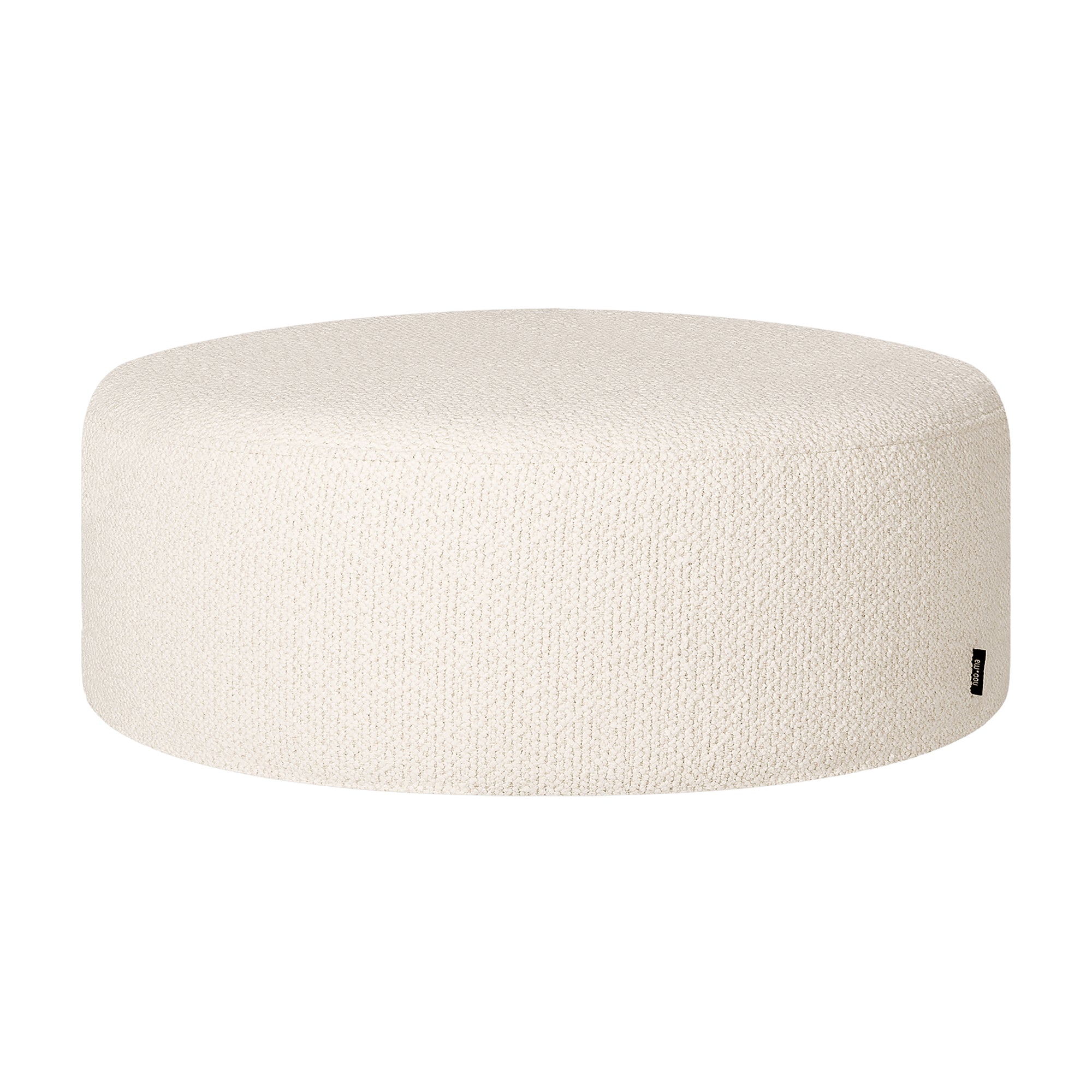 Folk Wide Pouf | Cloud Beige Boucle