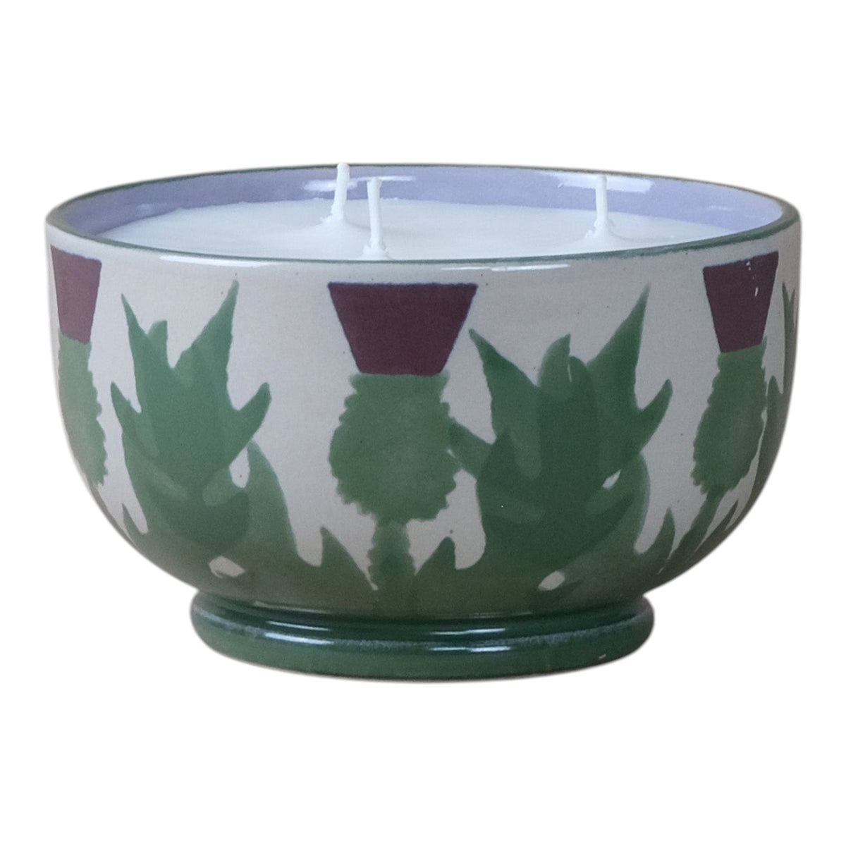Cream Thistle Large Candle Bowl