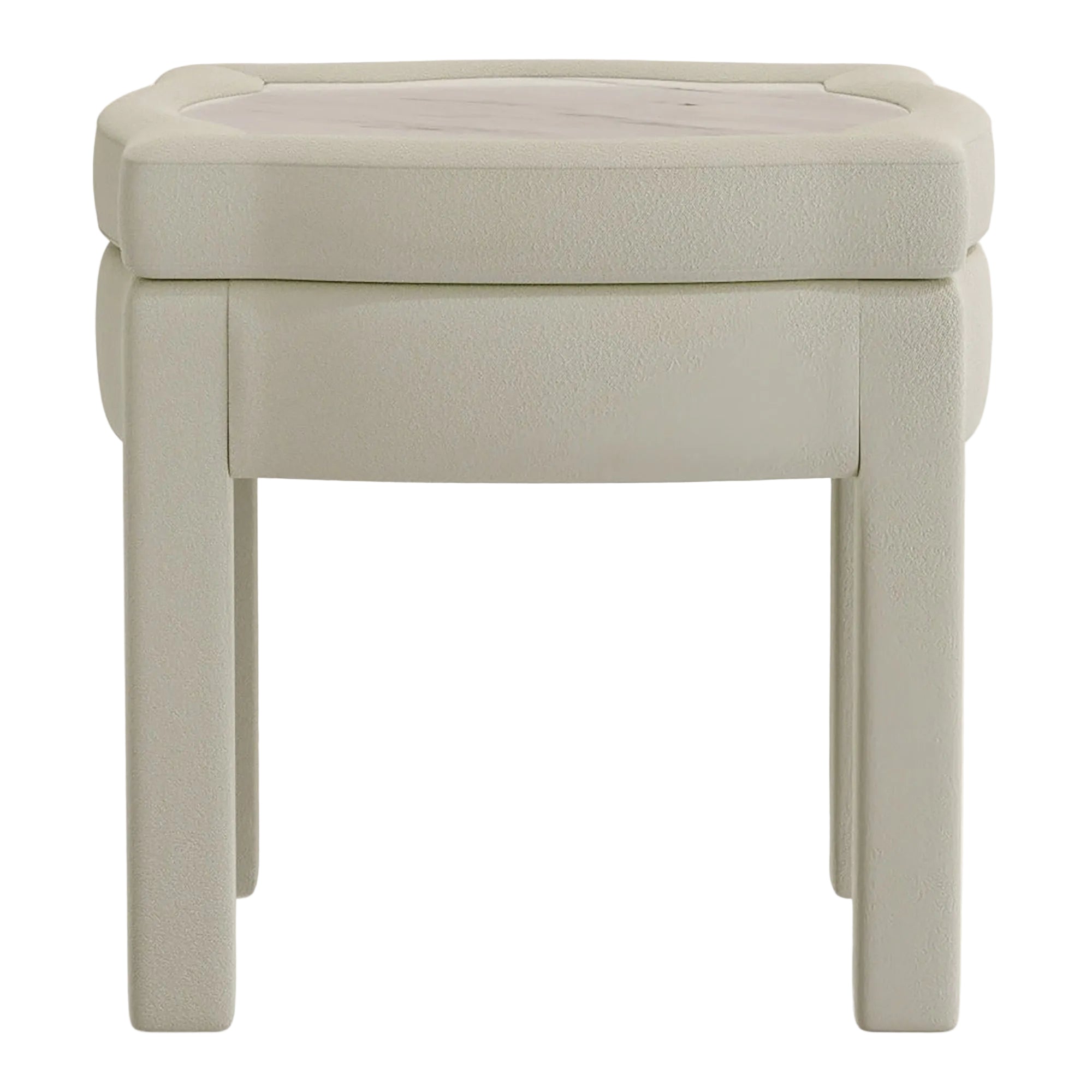 Piero Footstool, Nougat Boucle