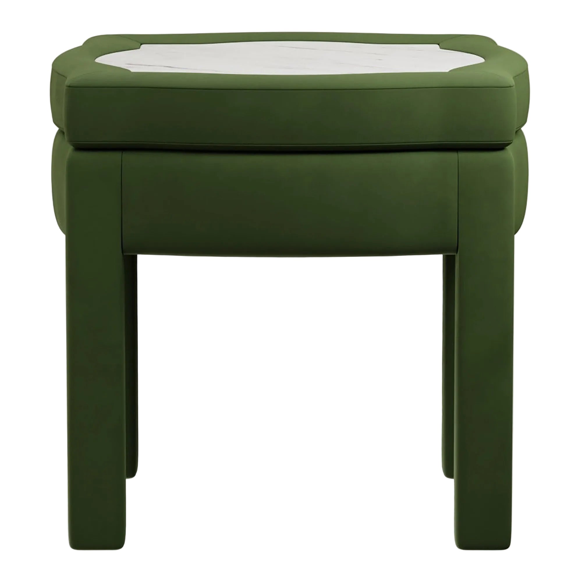 Piero Footstool, Zucchini Velvet