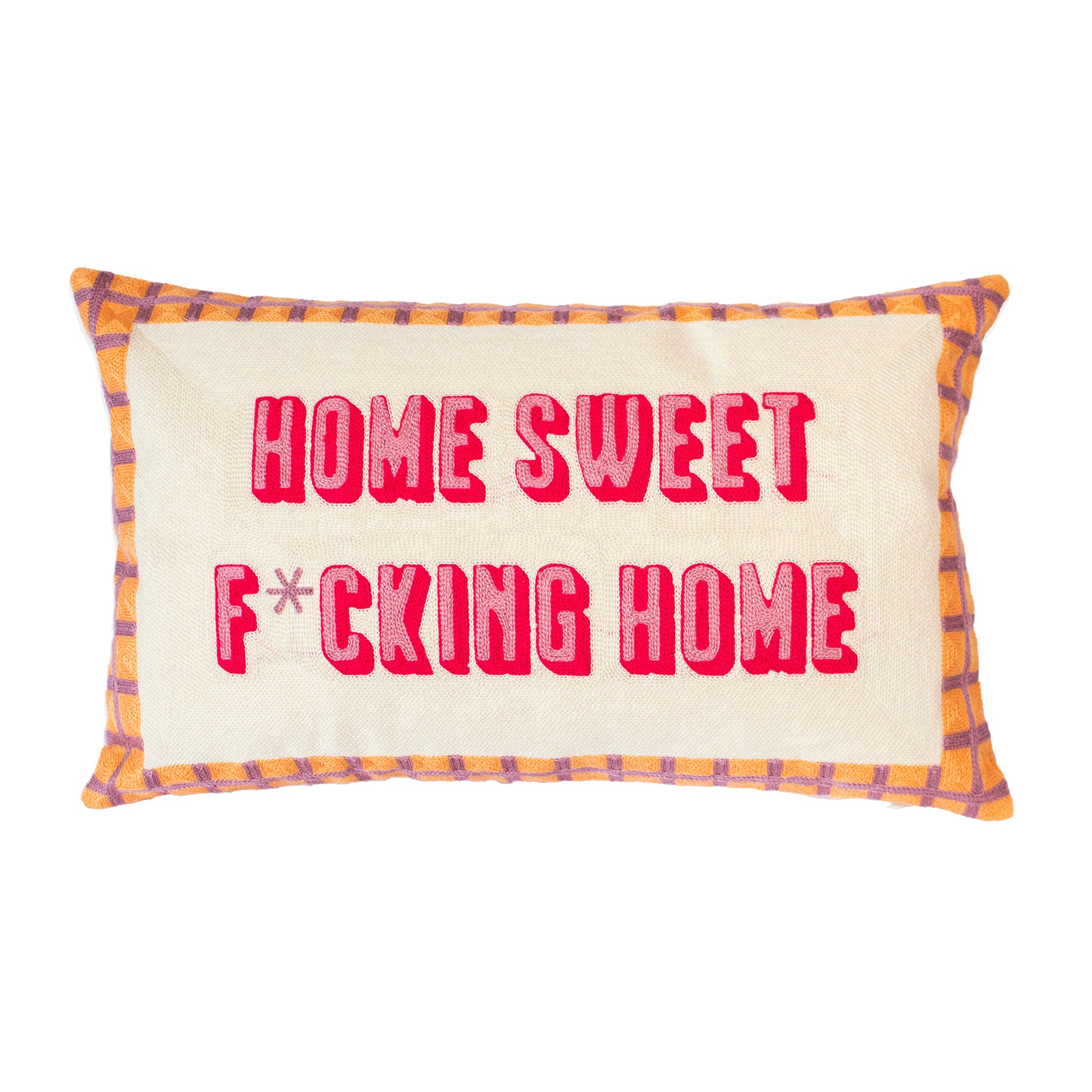 Home Sweet F*cking Home Needlepoint Cushion