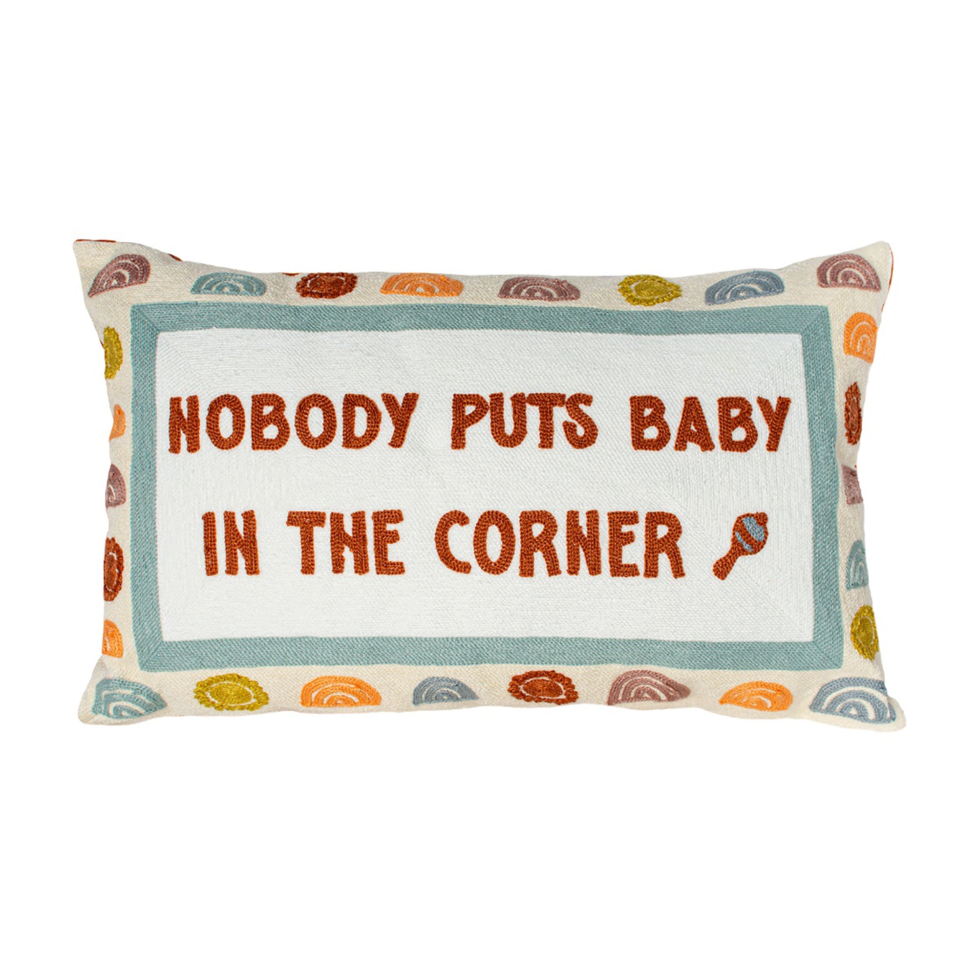 Nobody Puts Baby In The Corner Needlepoint Cushion
