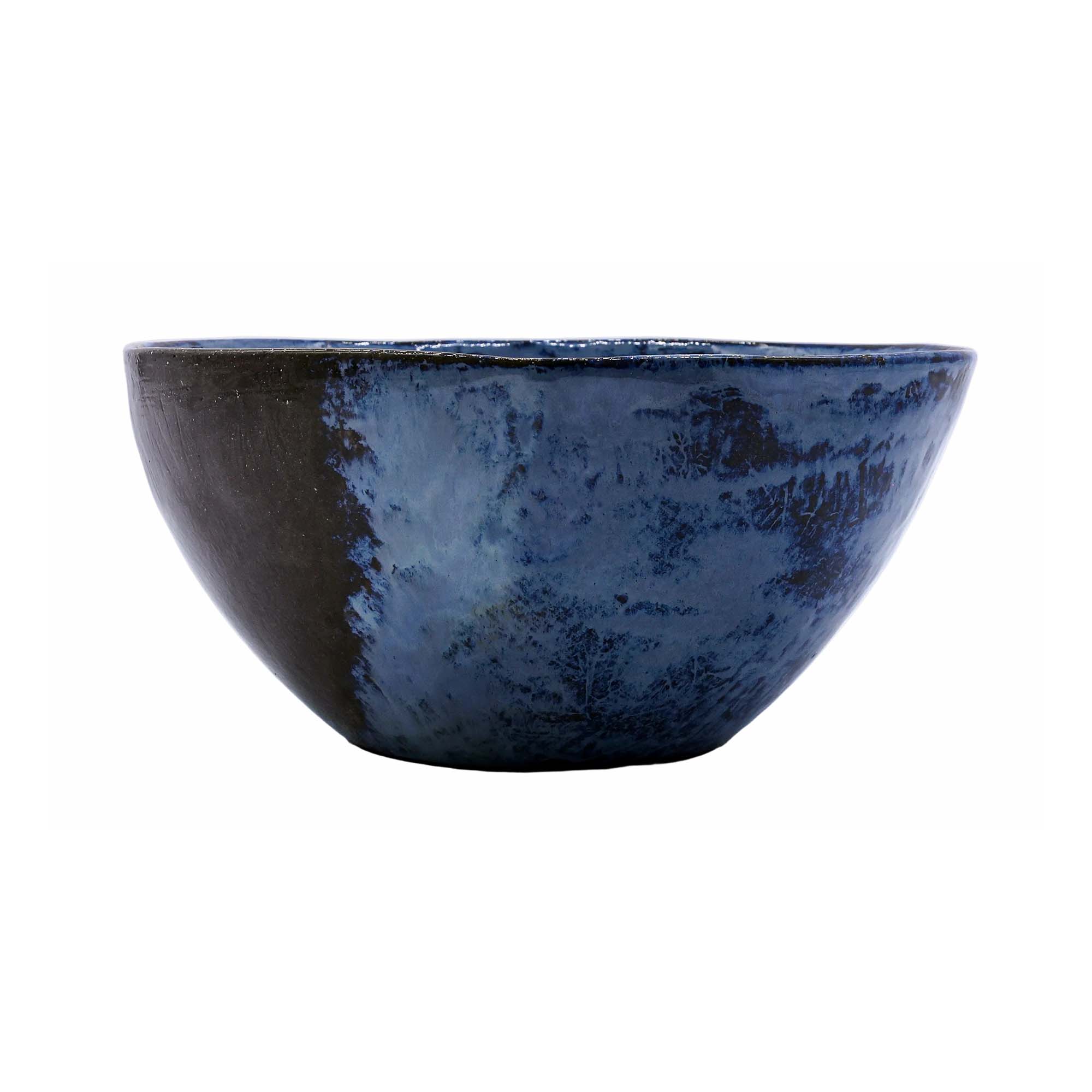 Large Smoked Grey Cold Aegean Fade Handmade Ceramic Stoneware Dinner Bowl