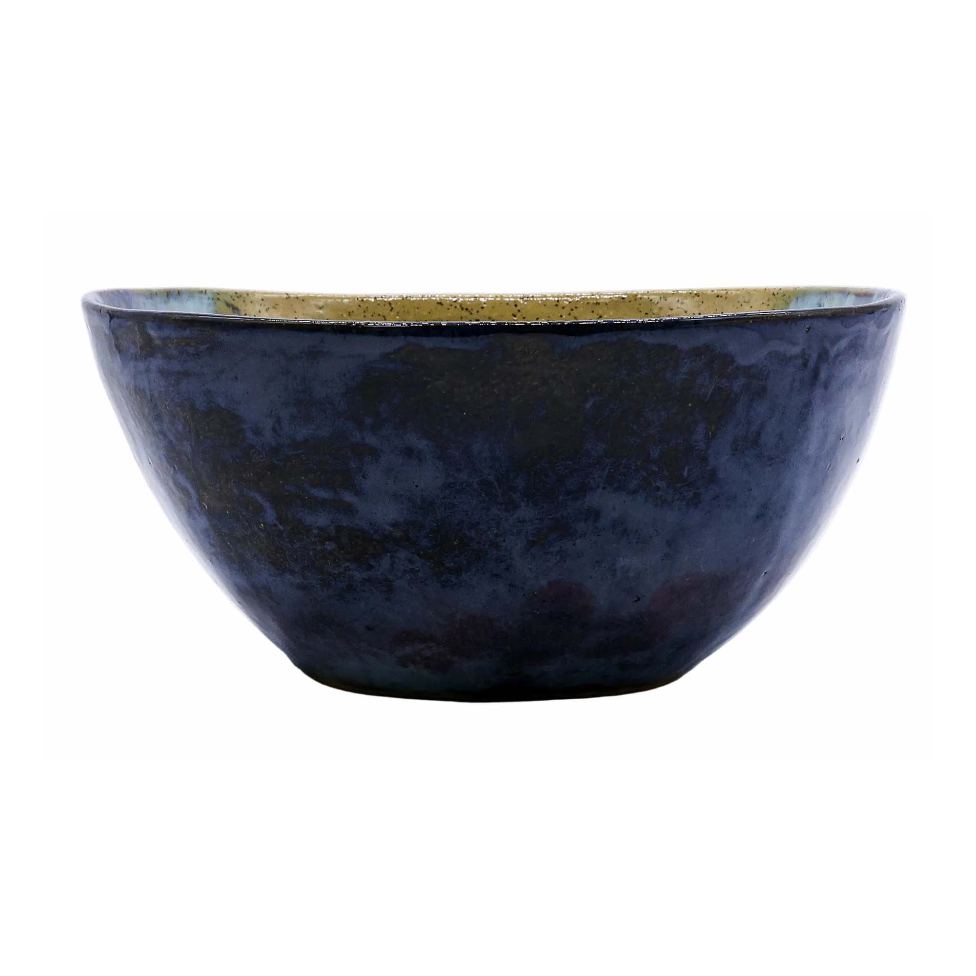 Large Ochre Tide Speckle Handmade Ceramic Stoneware Dinner Bowl