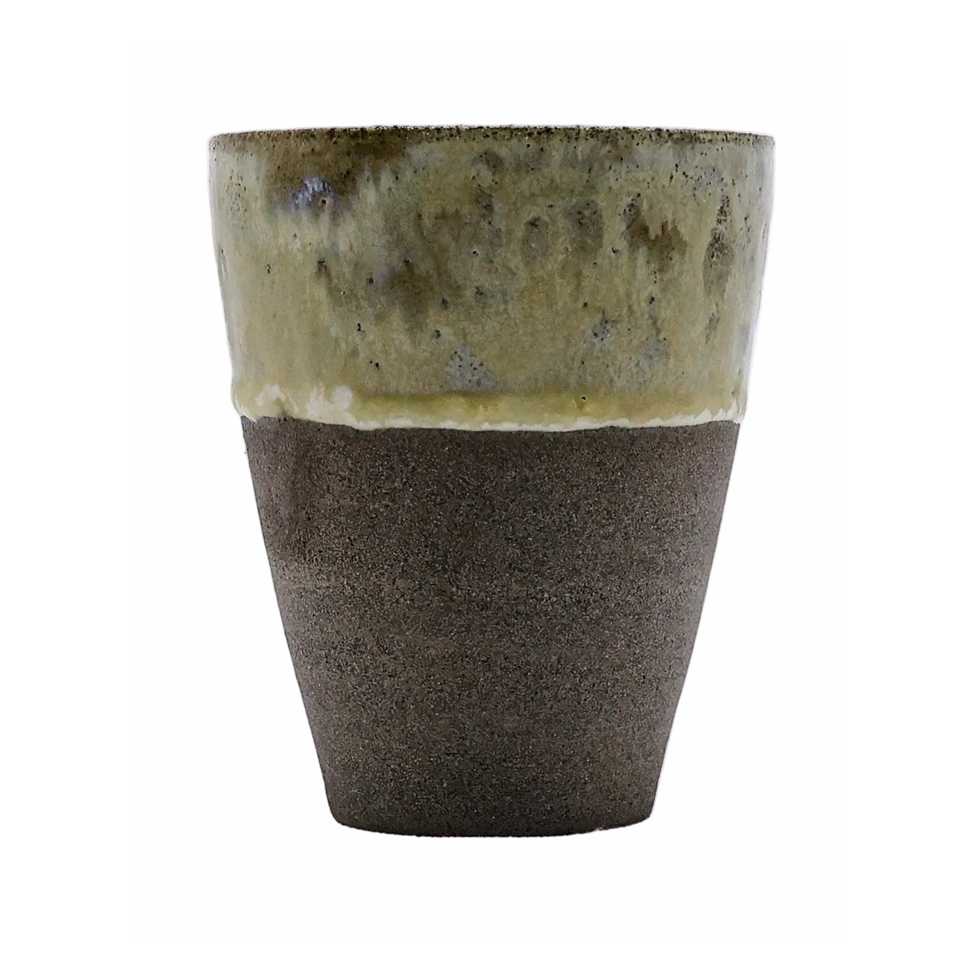 TerraBlu Quadra Smoked Grey Stoneware Tall Ceramic Cup