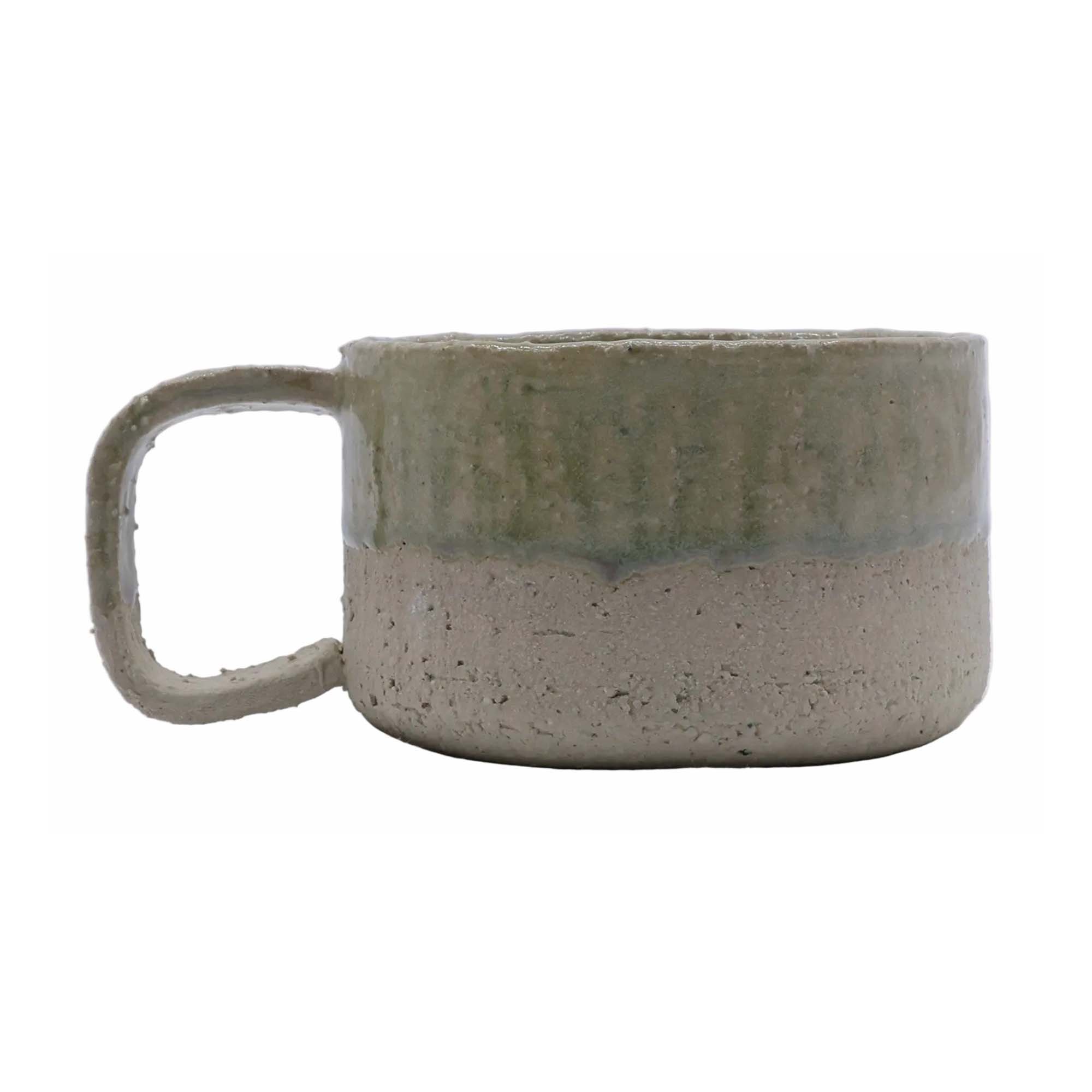 Bianca Grande Handmade Milled Stoneware Big Ceramic Mug