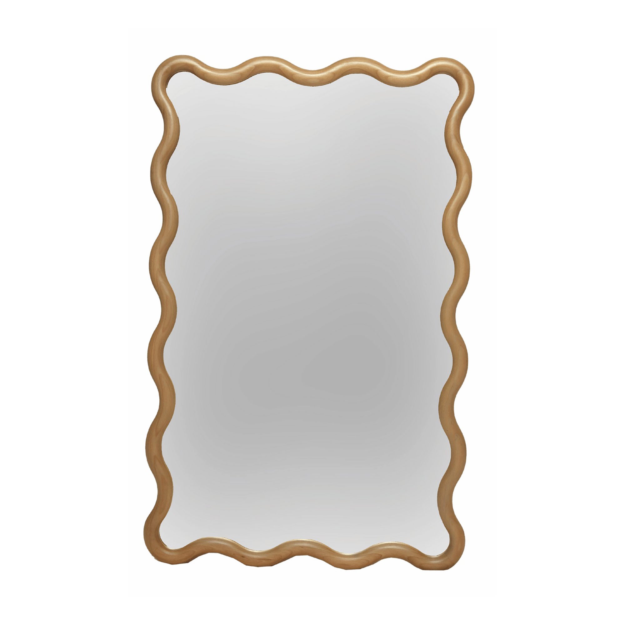 Small Oak Wiggly Mirror