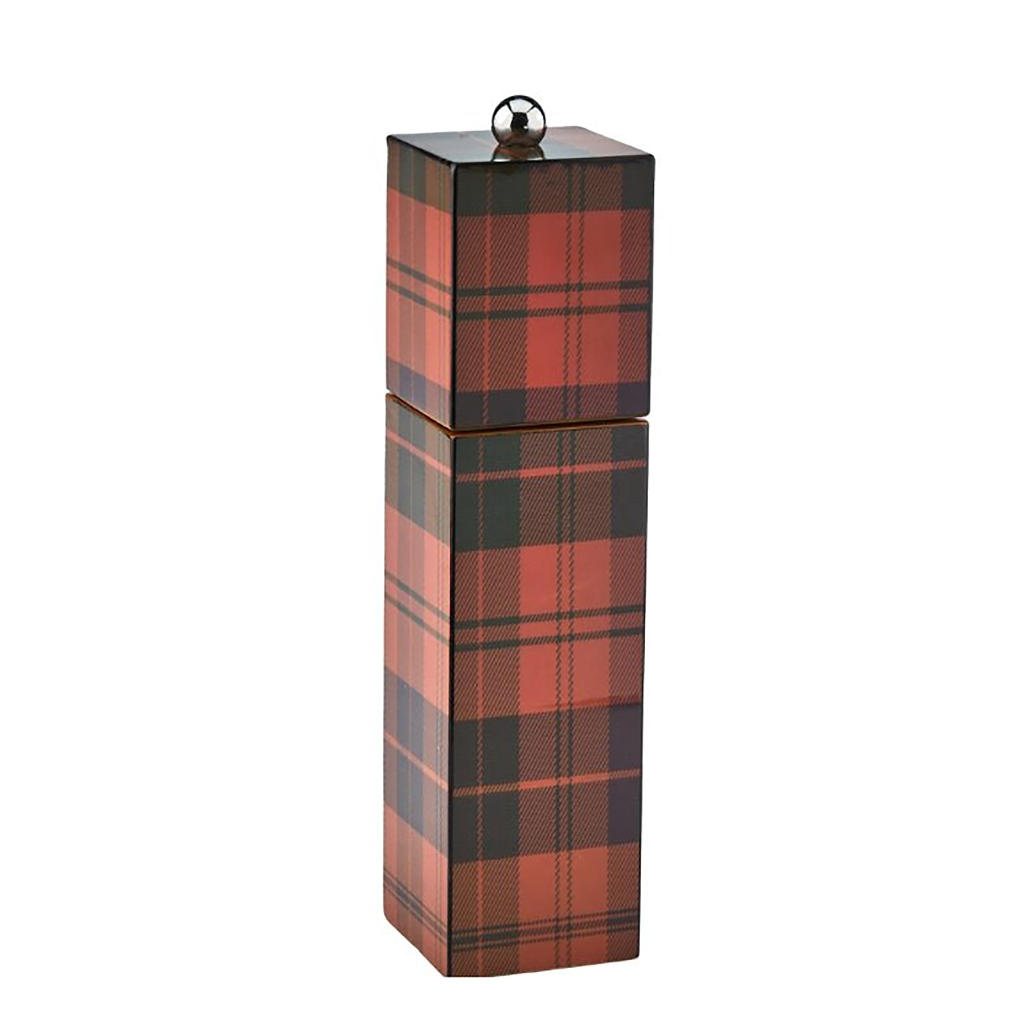 Ross Tartan Square Pillar Salt or Pepper Mill