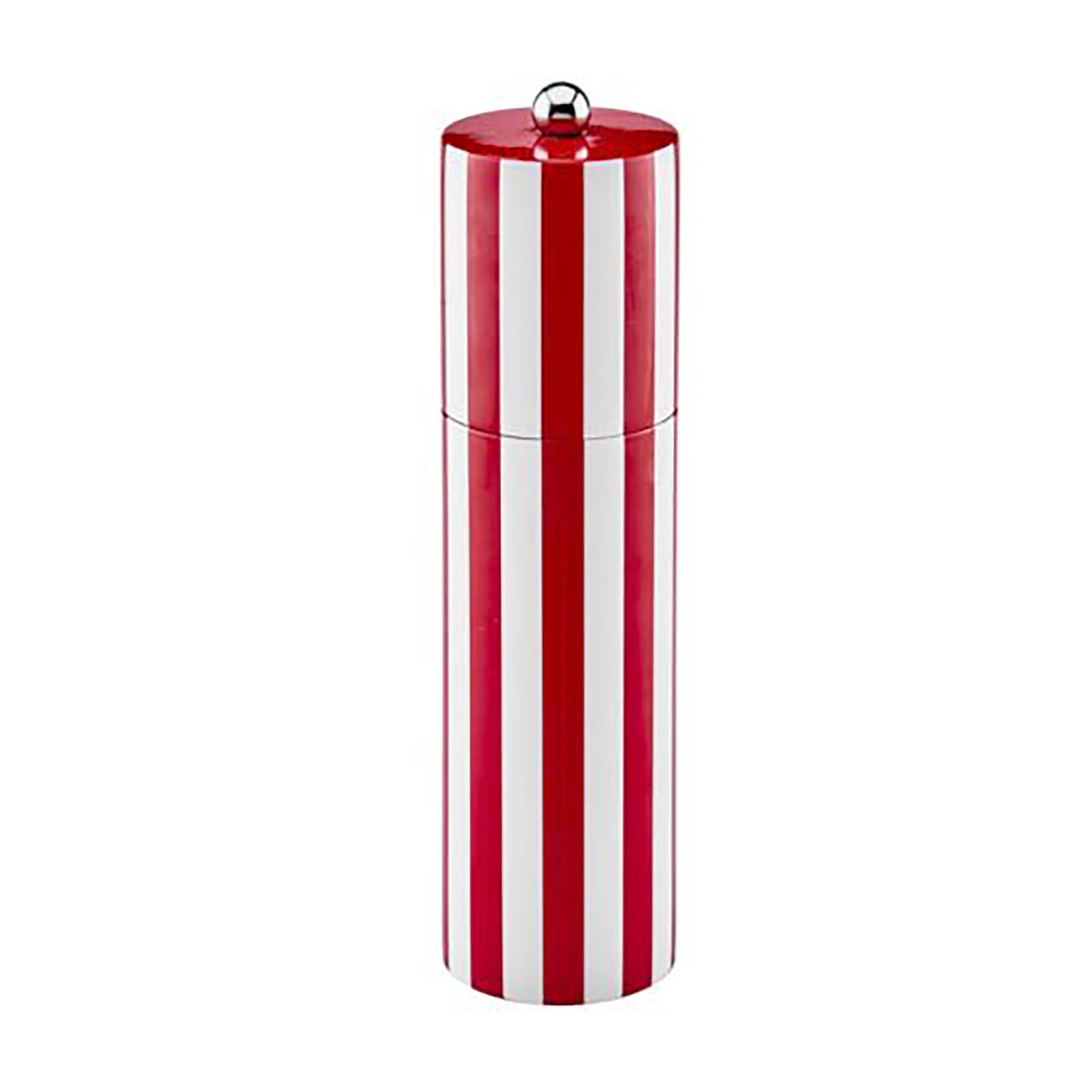 Striped Column Salt or Pepper Mill | Burgundy & White