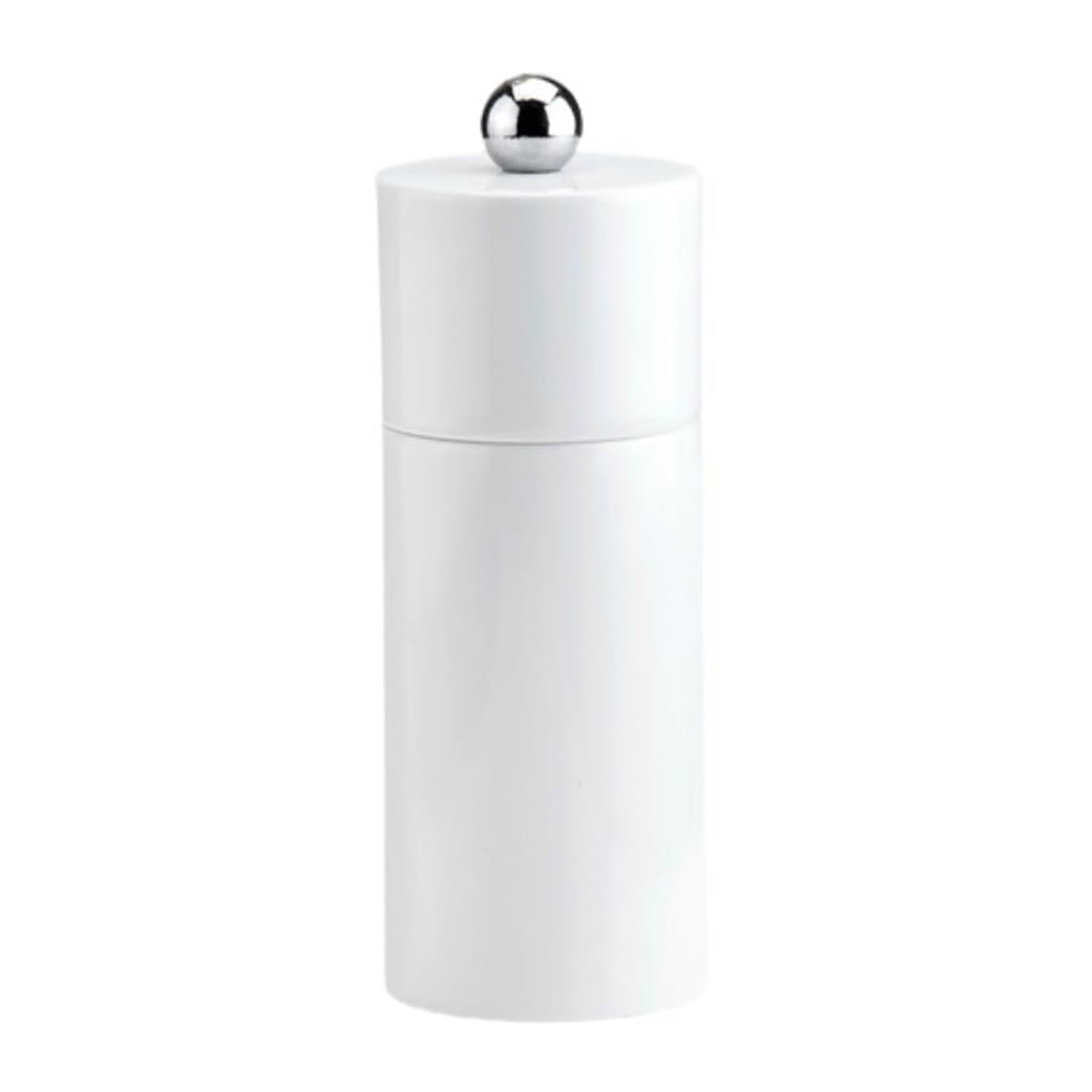 White Mini Column Salt or Pepper Mill