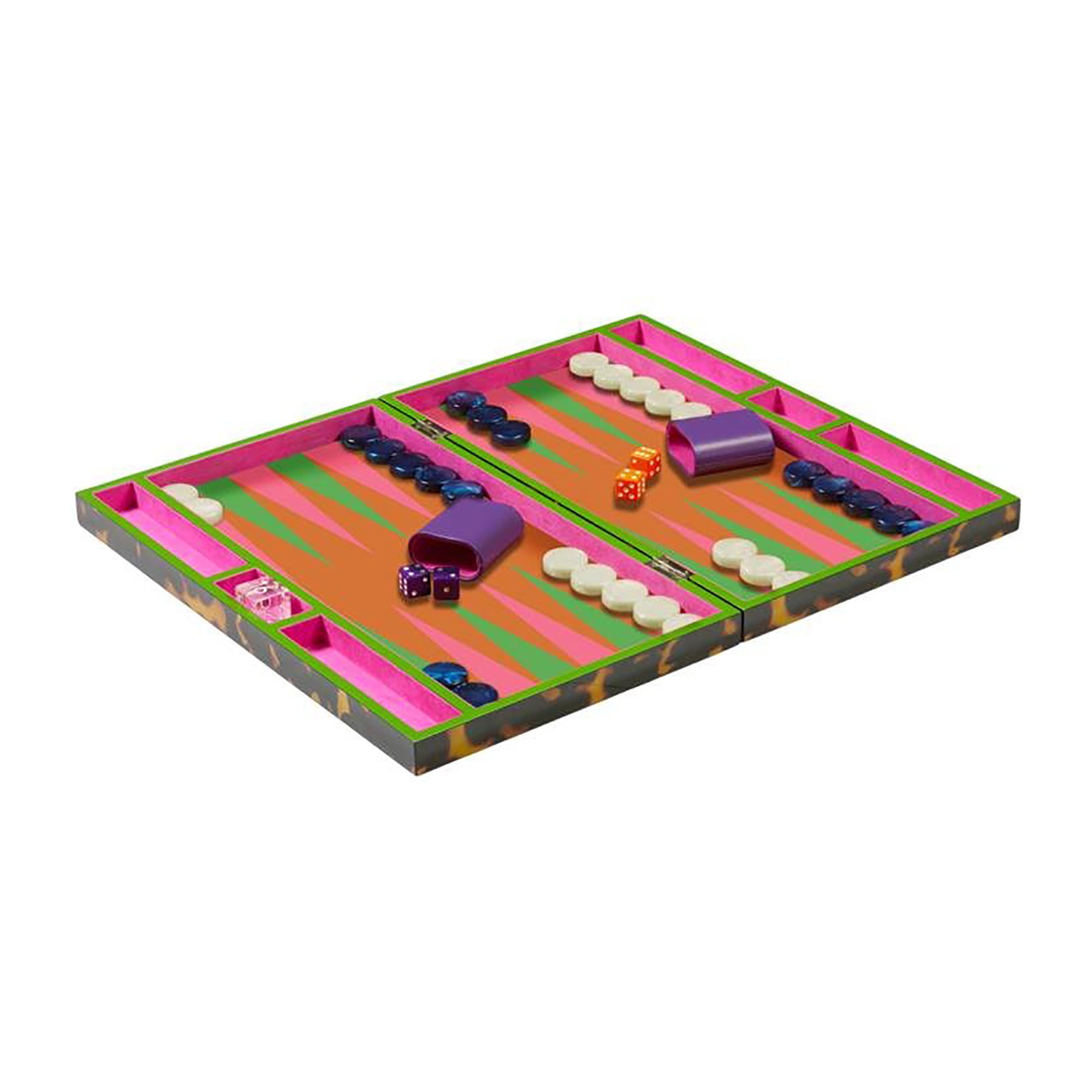 Tortoiseshell Lacquer Backgammon Set