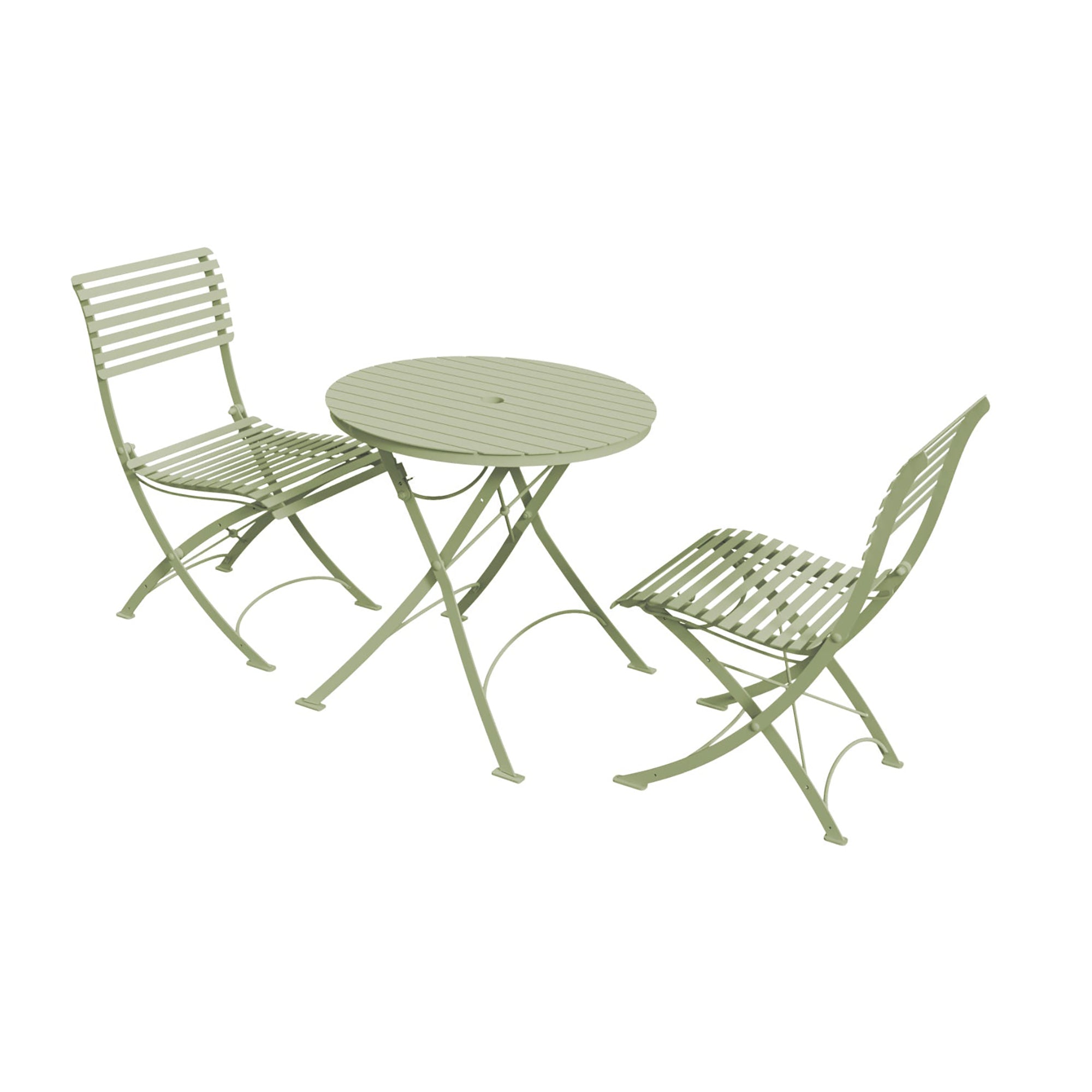 Darsham Bistro Table & 2 Chairs Type B Lichen Green