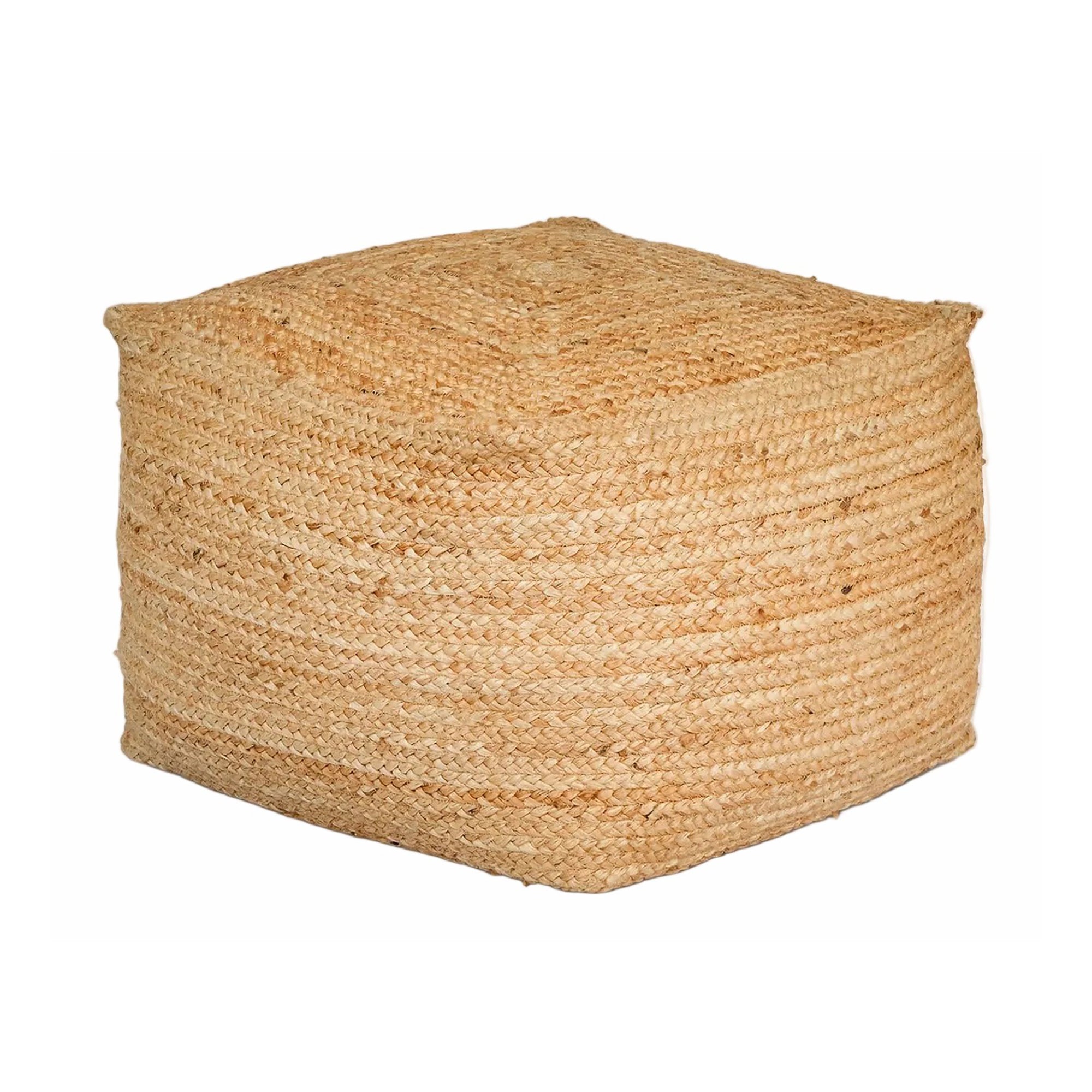 Cerney Jute Square Foot Stool Natural