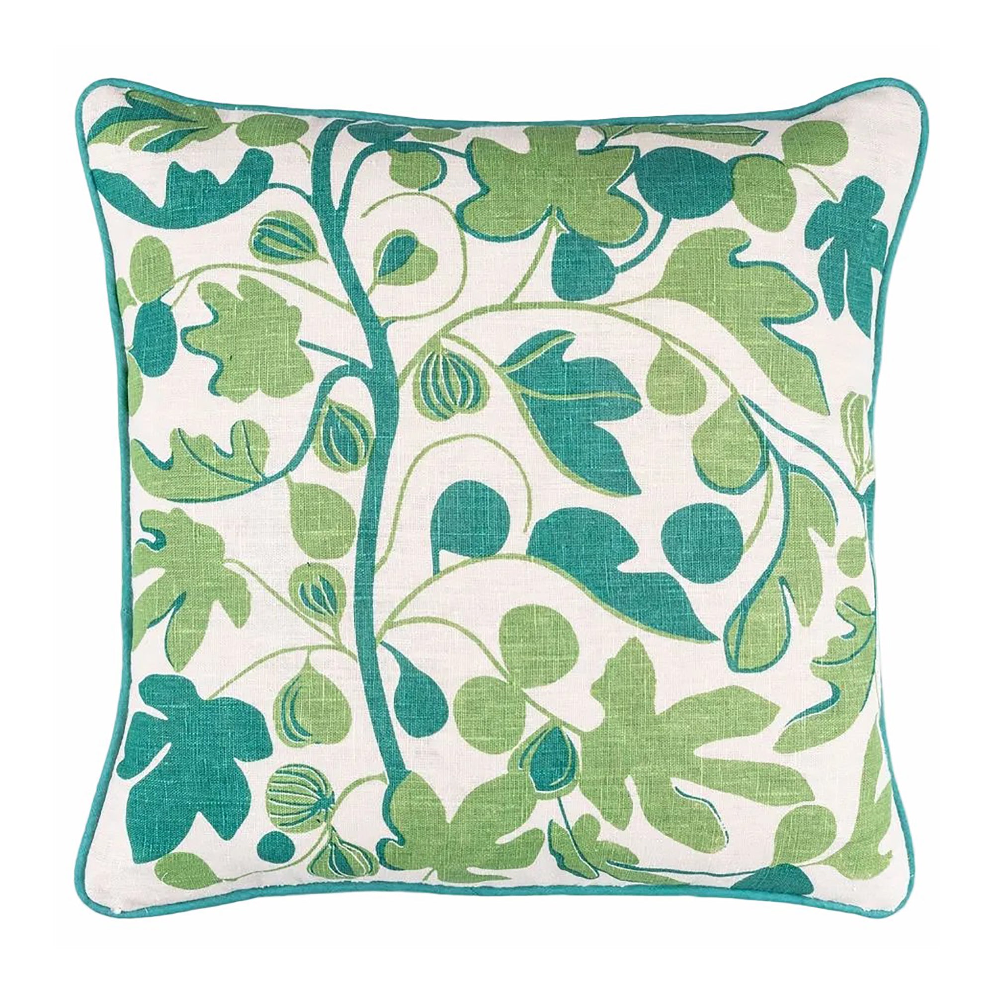 Figs Cushion (tones of green)