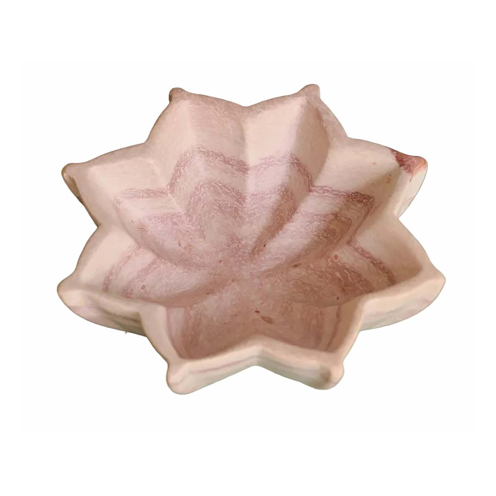 Kenyan Soapstone Lotus Flower Trinket Bowl