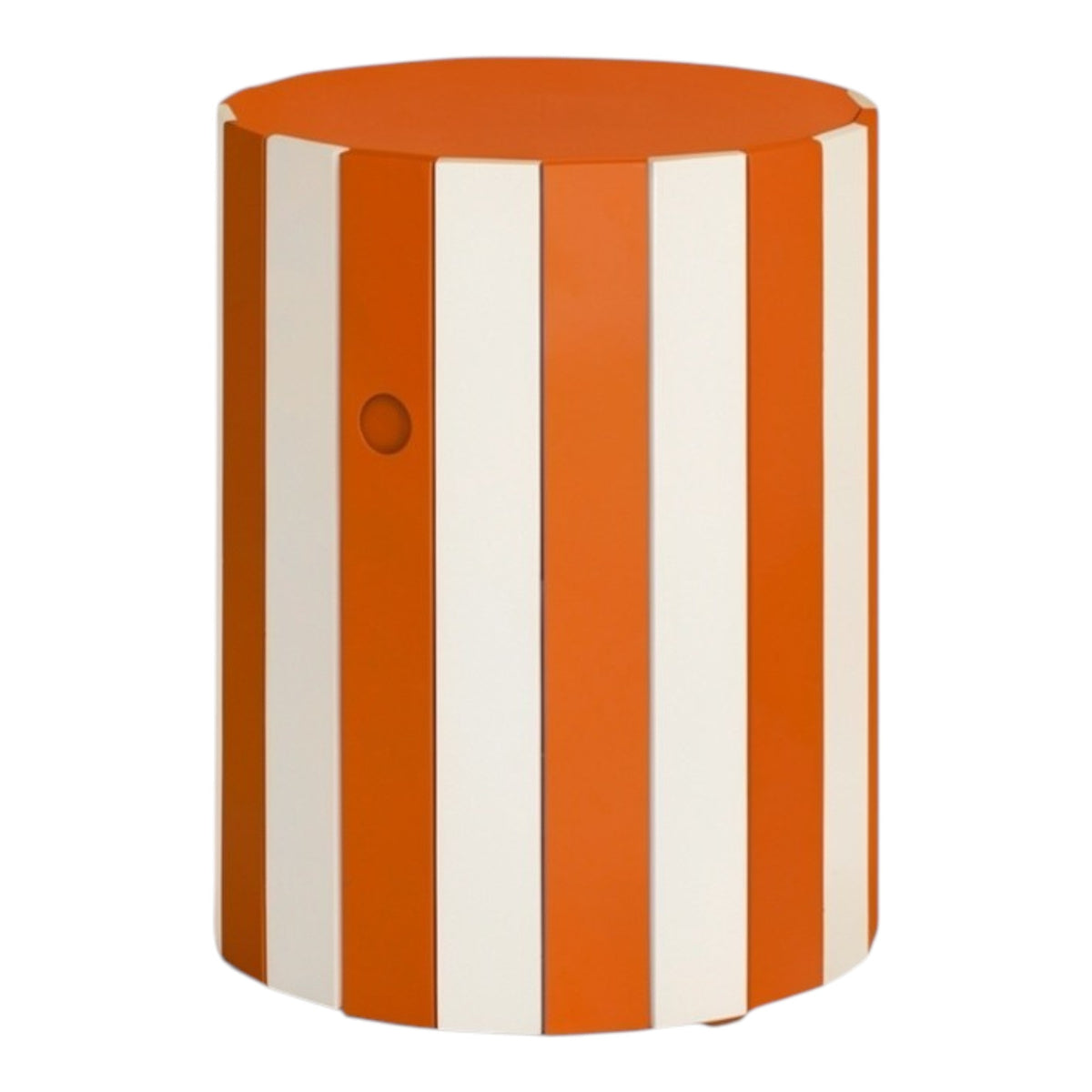 Low Barrel Table, Tangerine