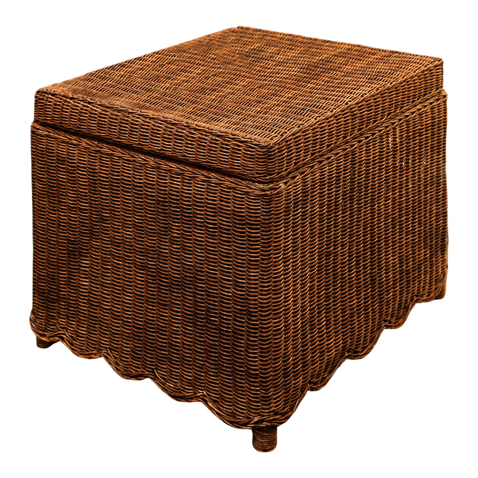Nina Rattan Scalloped Ottoman