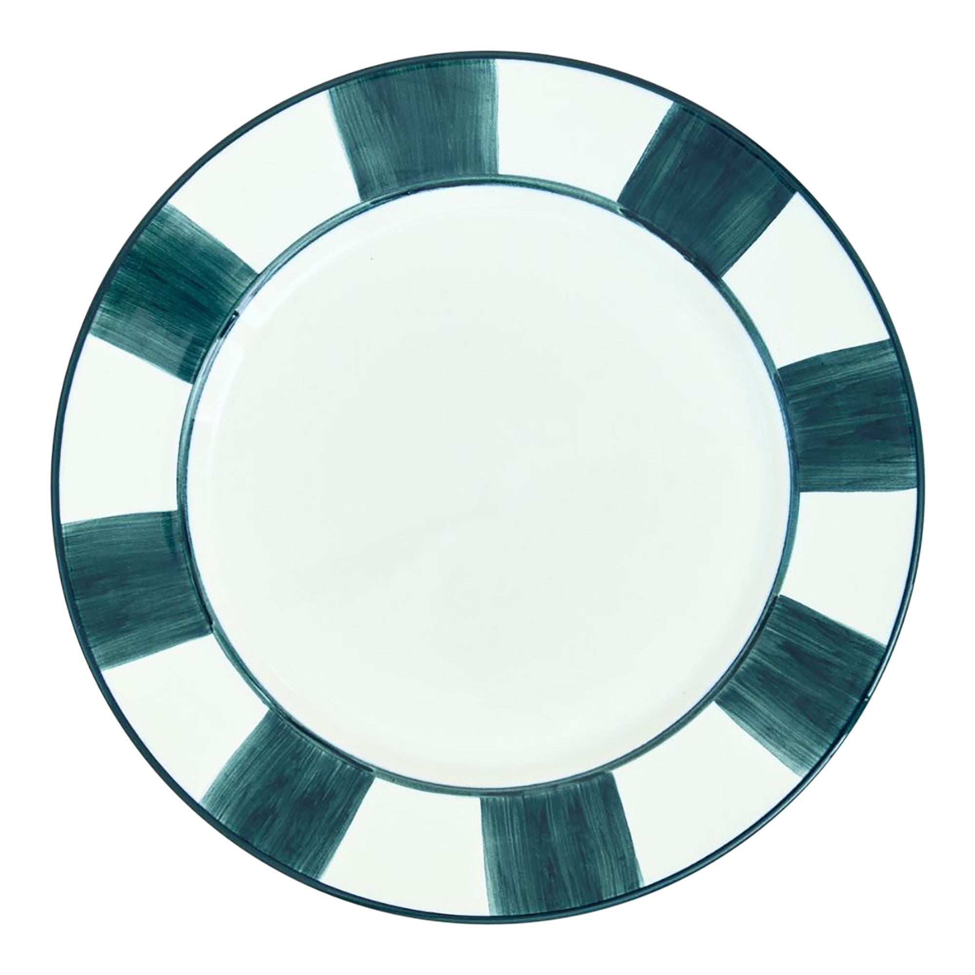 Dinner Plate - Franjas - Teal