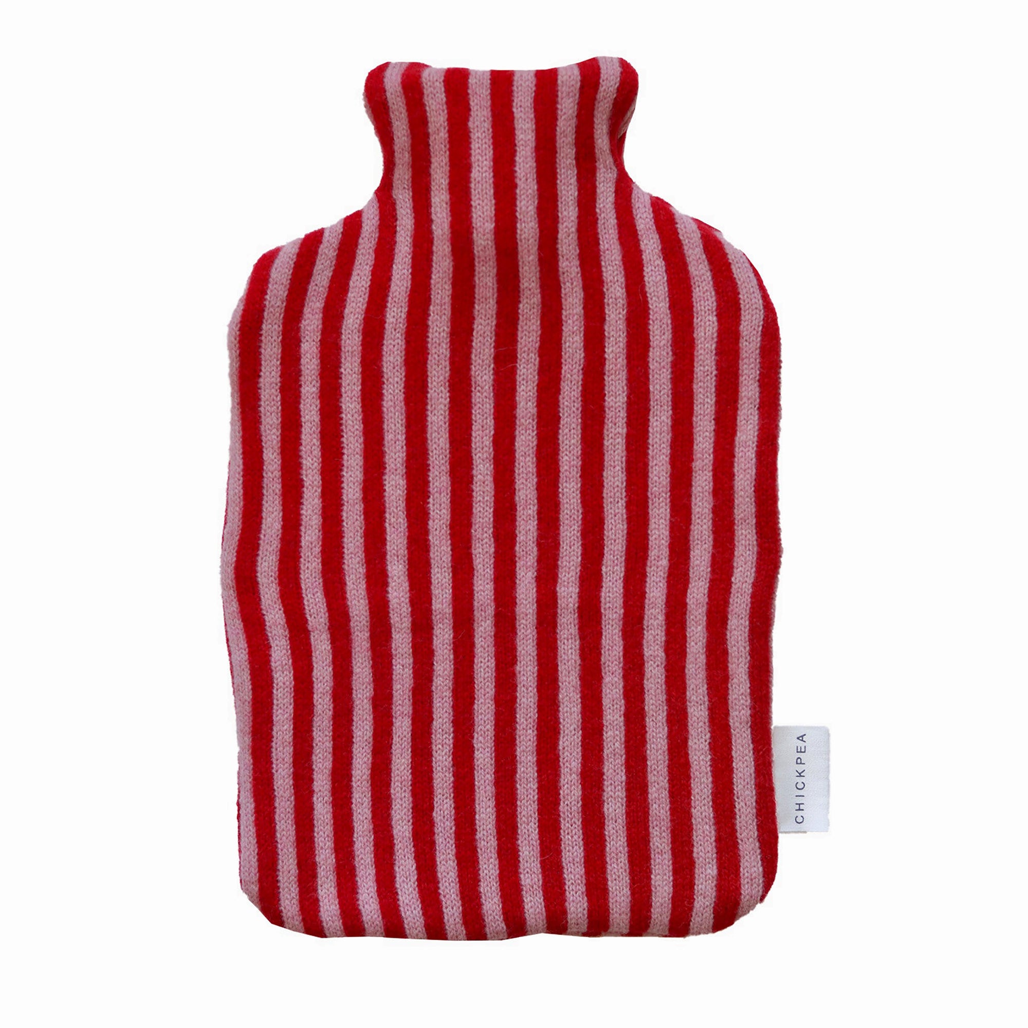 Pink and Red Bold Stripe Hot Water Bottle