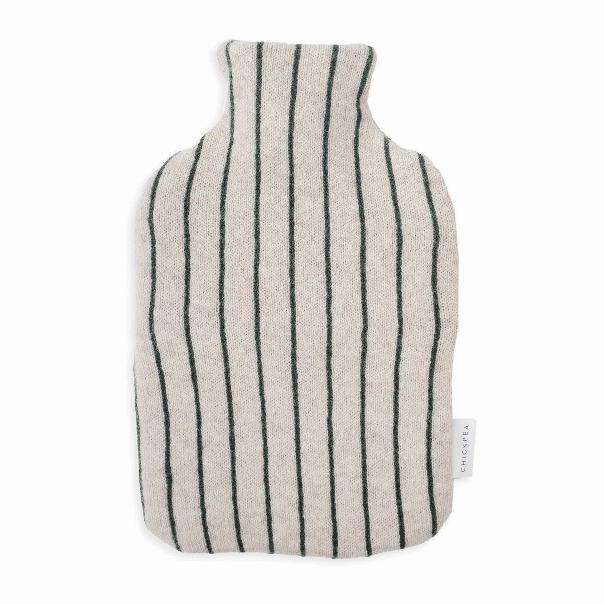 Green Wide Stripe Hot Water Bottle