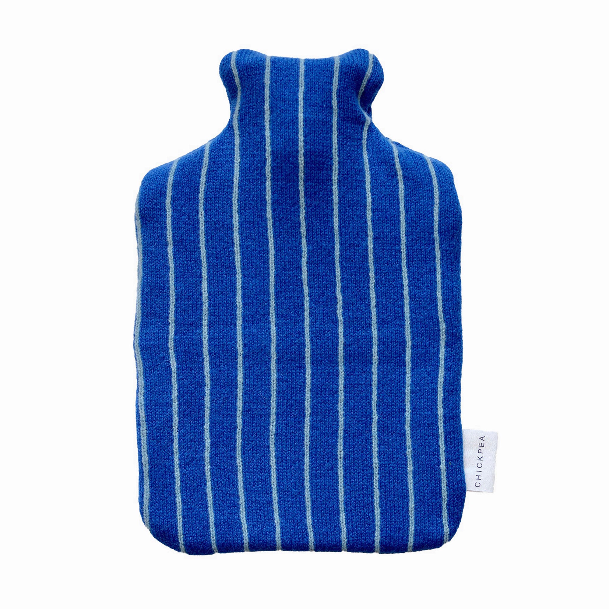 Bright Blue and Blue Wide Stripe Hot Water Bottle