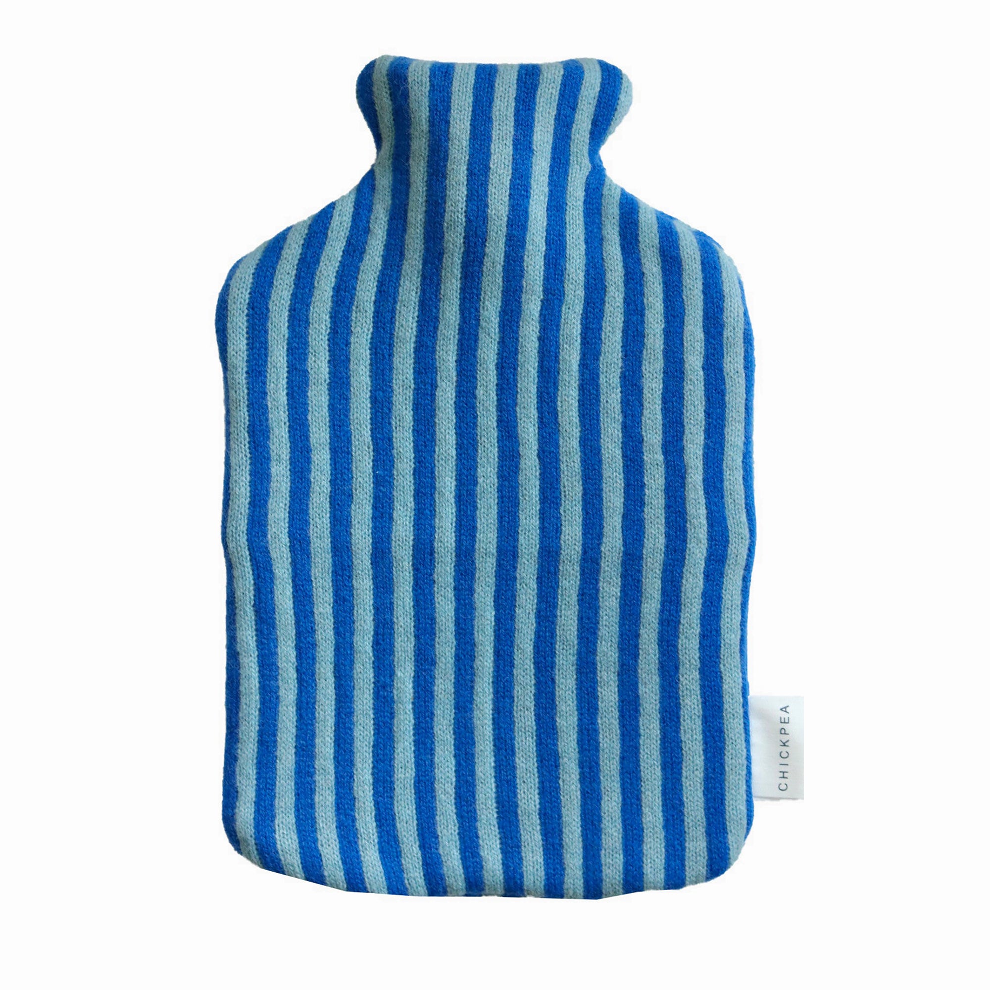 Bright Blue and Blue Bold Stripe Hot Water Bottle