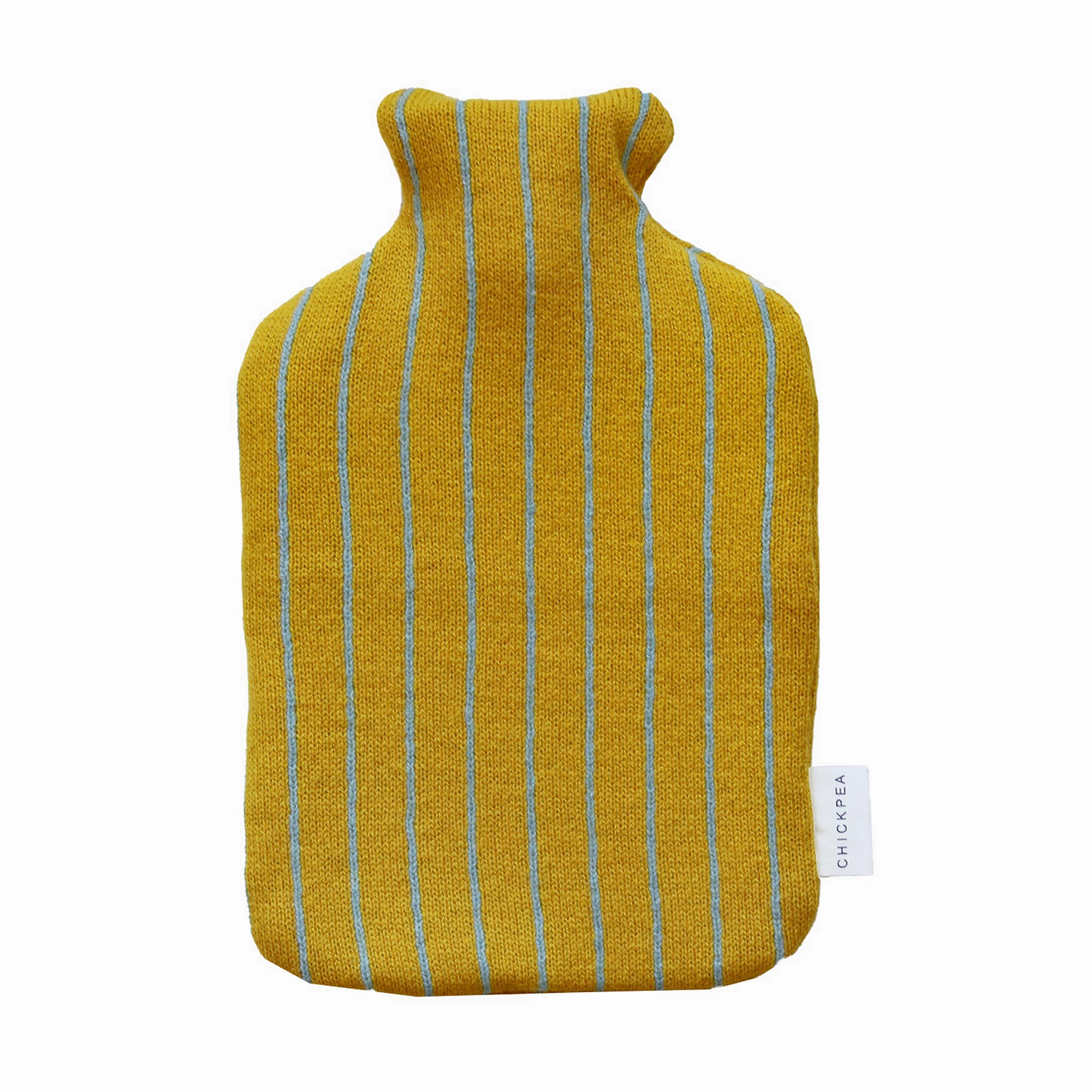 Piccallili and Blue Wide Stripe Hot Water Bottle
