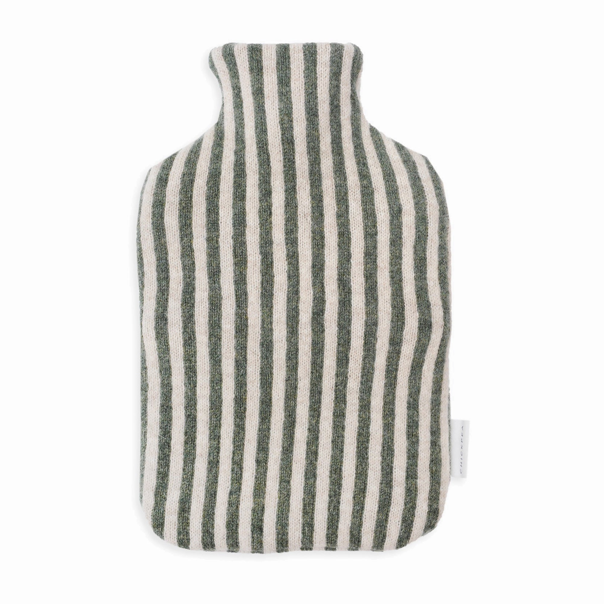 Green Bold Stripe Hot Water Bottle