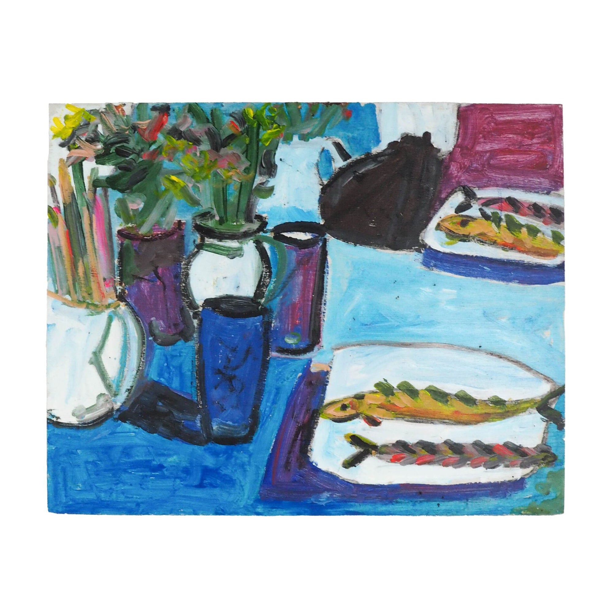 Oil on Board Still Life Painting