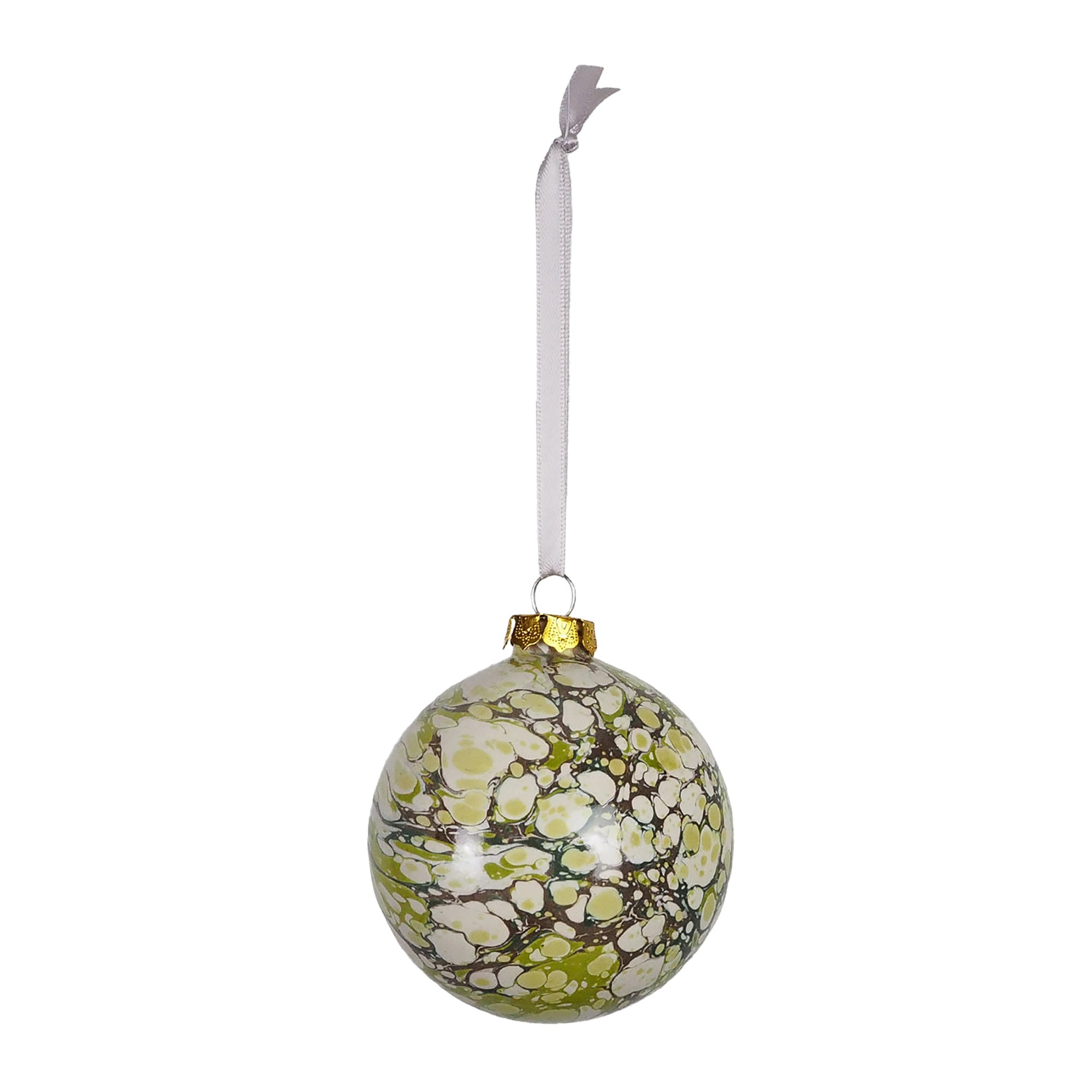 Large Moss Marbled Bauble