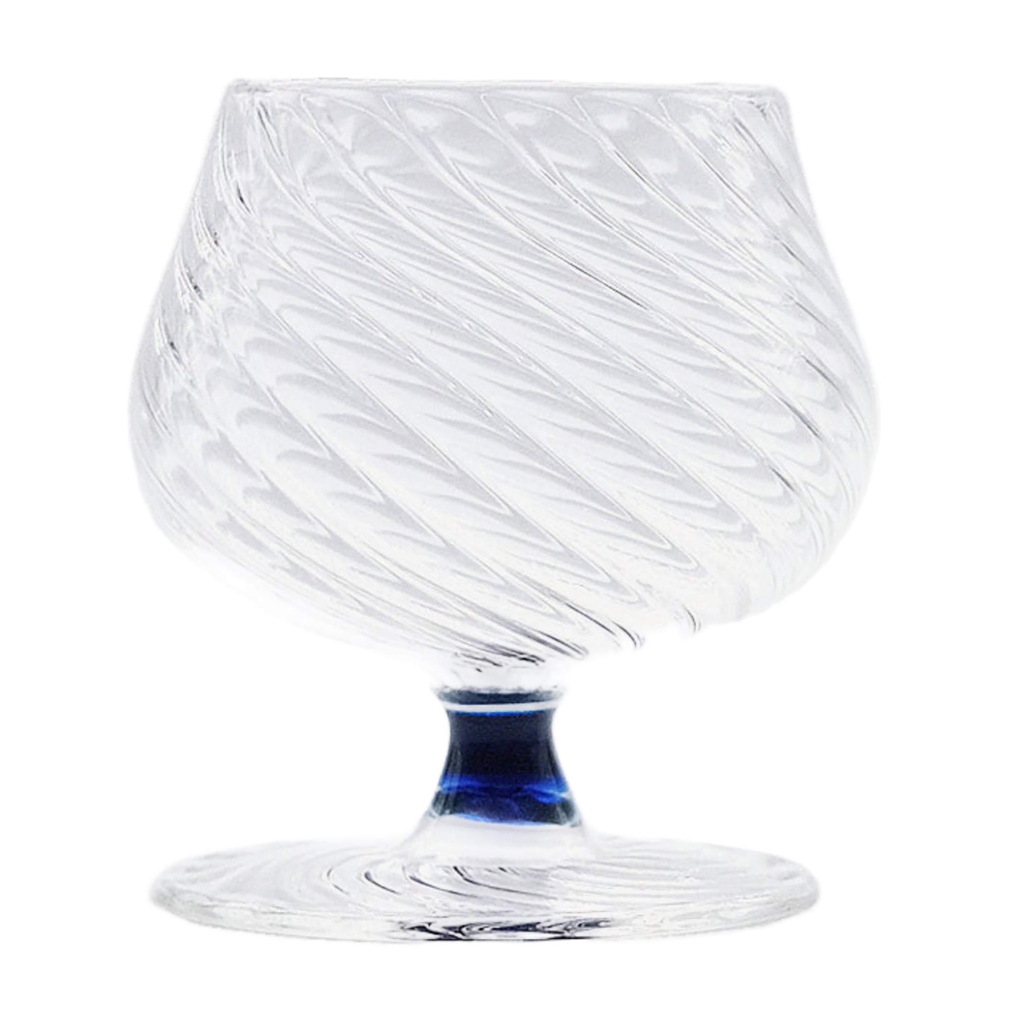 Spiral Brandy Glass | Blue