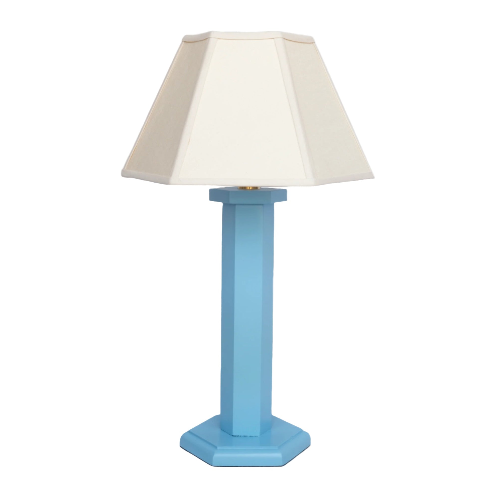 Hexagon Bedside Lamp - Beaufort Blue