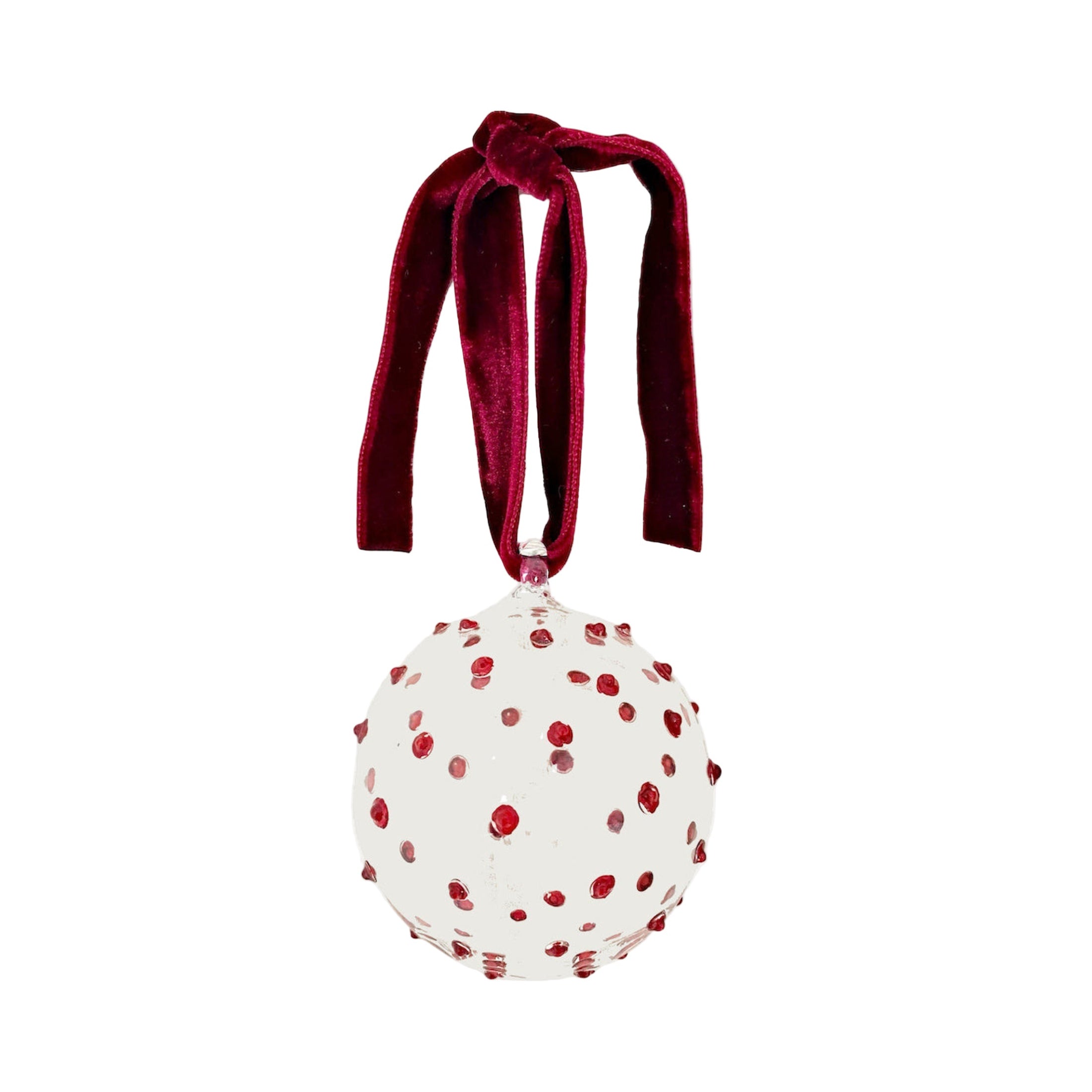 Pom Glass Bauble | Red